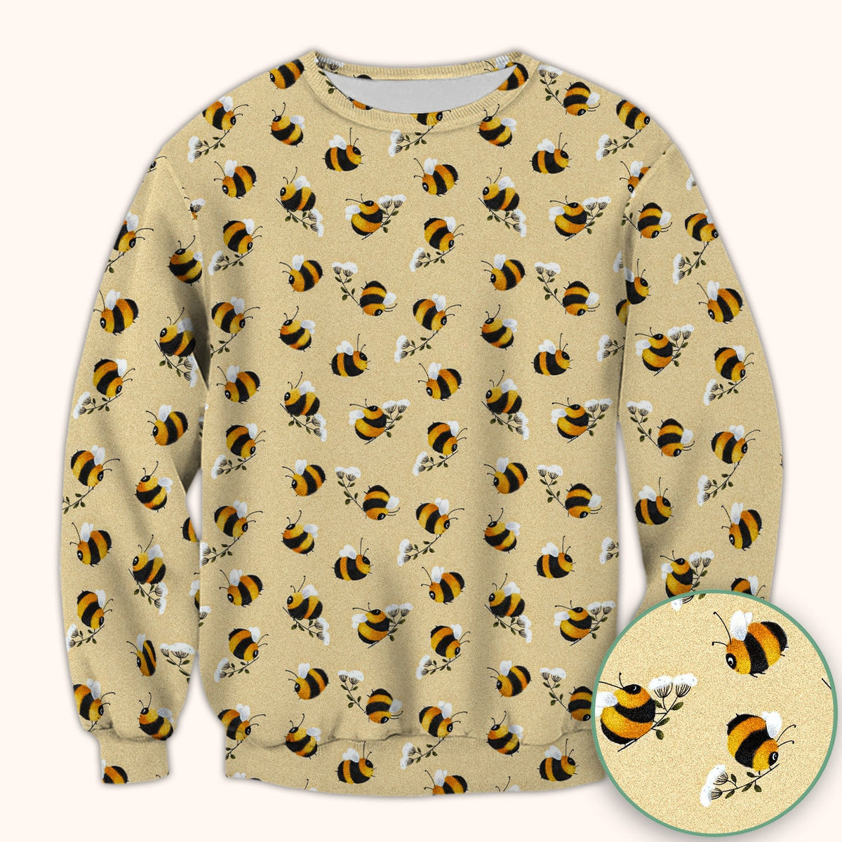 Cute Bumble Bee Blossom Nurse Scrub Top