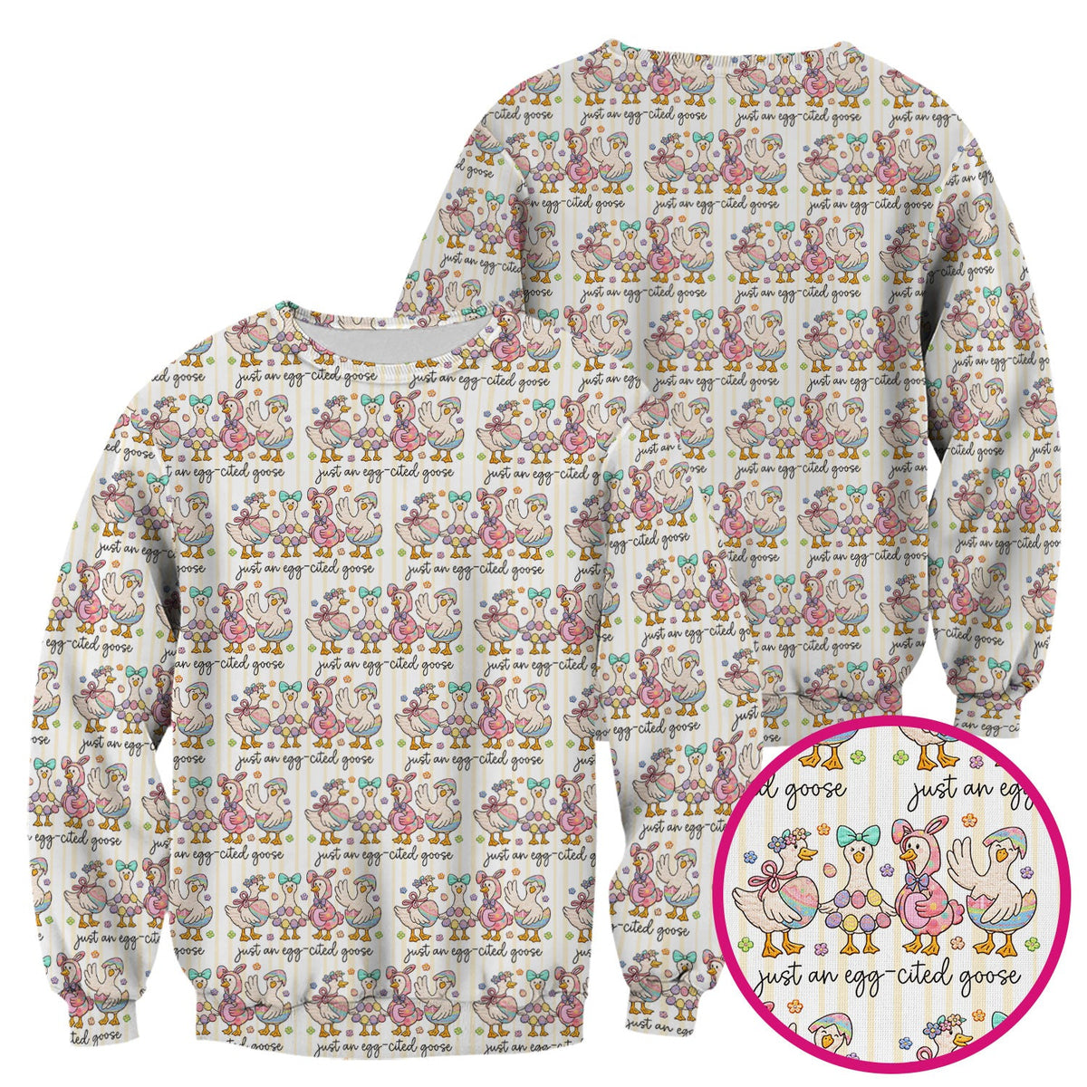 Easter Goose Egg Nurse Scrub Top