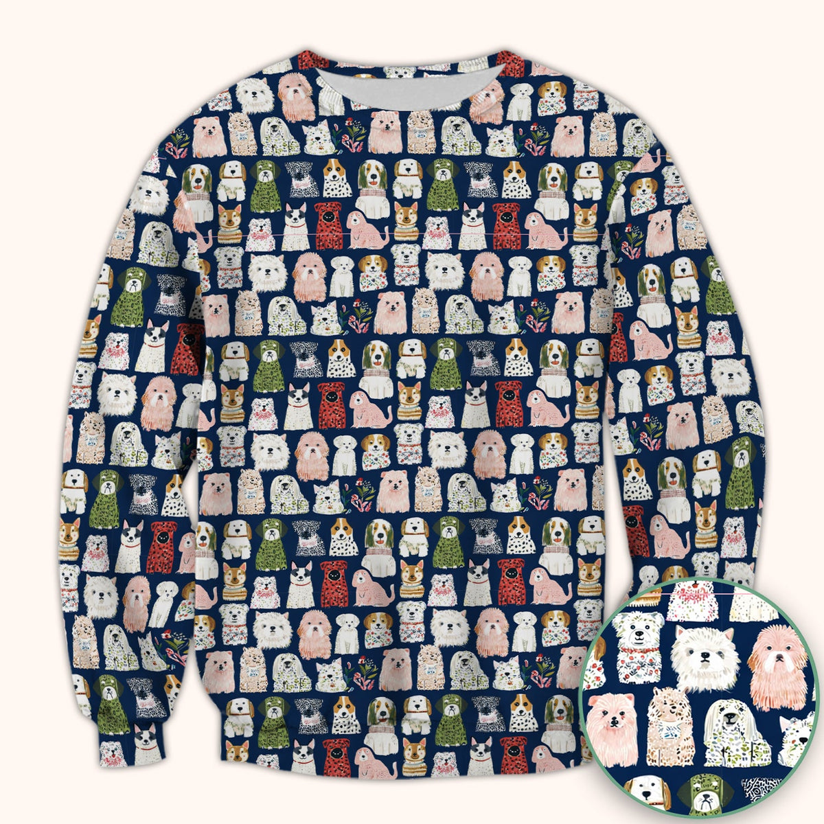 Dog Breeds Nurse Scrub Top