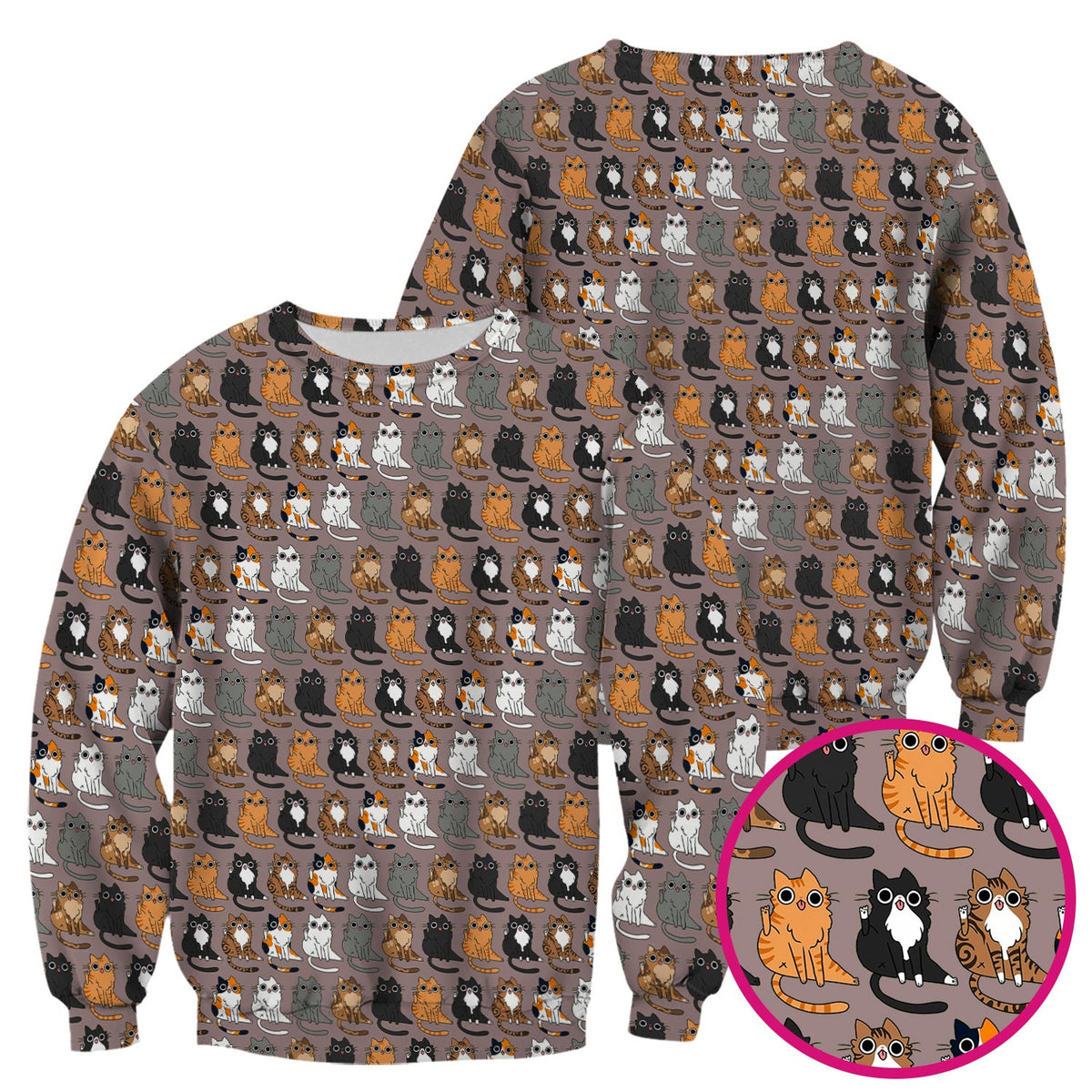 Cat Pattern Nurse Scrub Top