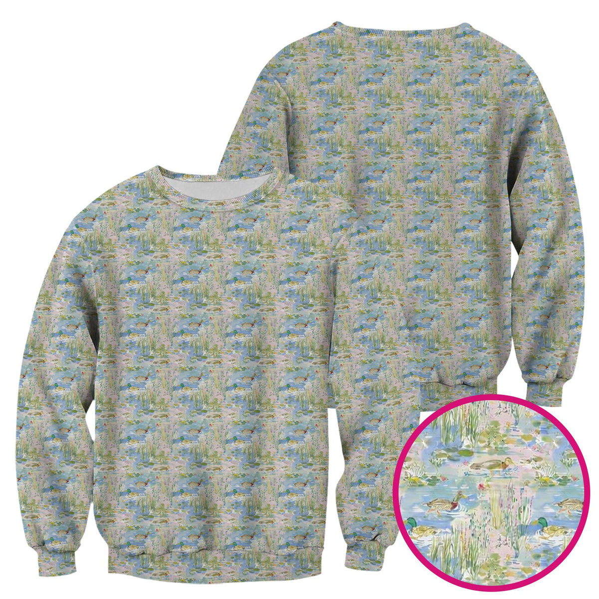 Ducks In Pond Nurse Scrub Top