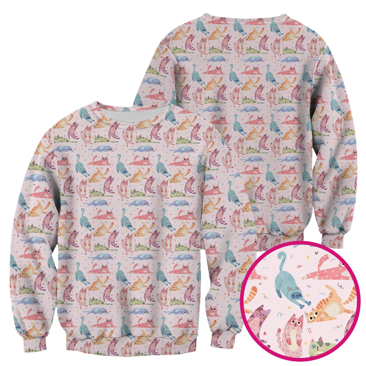 Pastel Cat Nurse Scrub Top