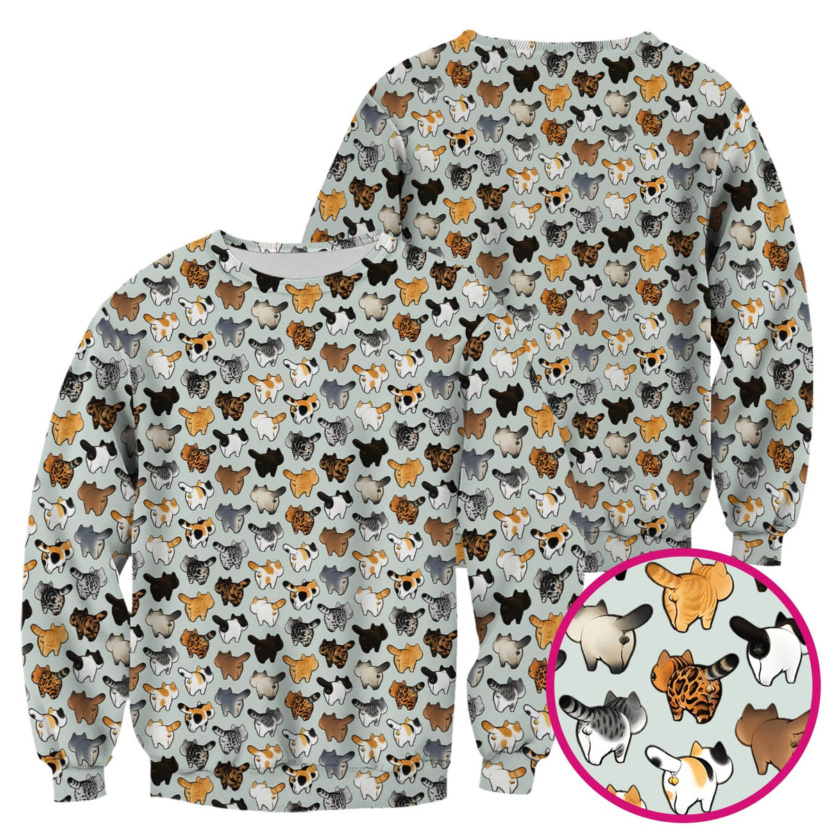 Cat Butt Nurse Scrub Top