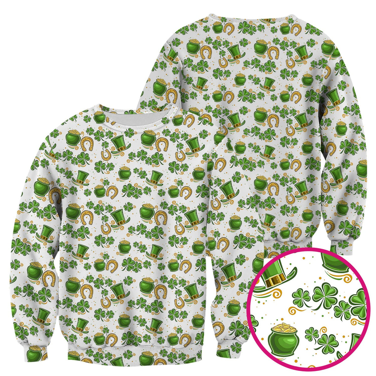 St Patrick Shamrock Nurse Scrub Top