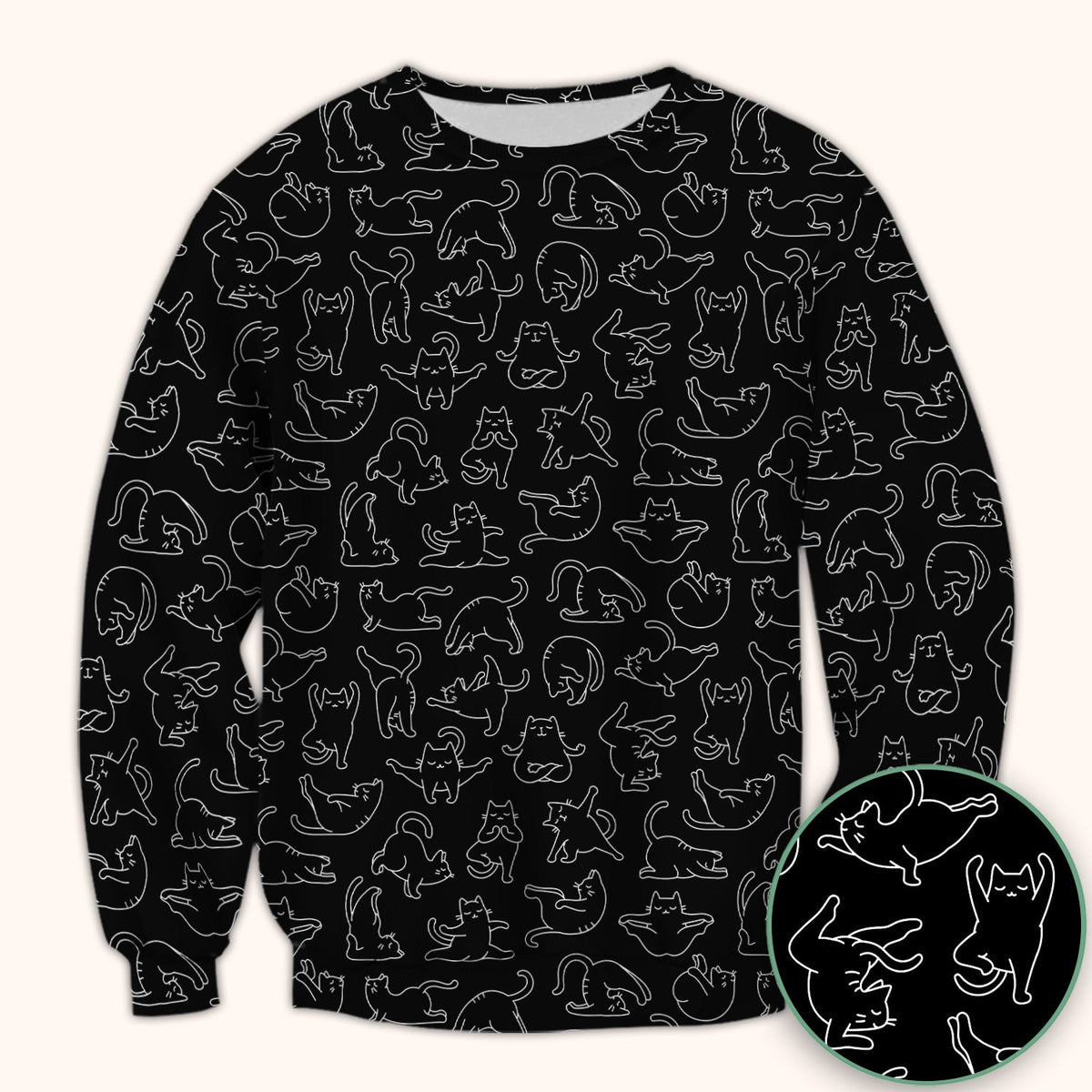 Cat Outline Playing Gothic Nurse Scrub Top