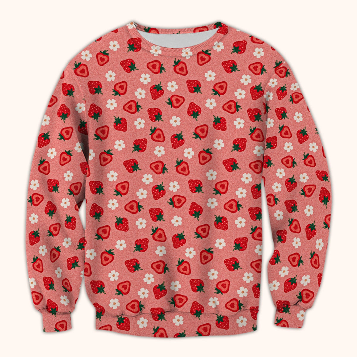 Sweet Strawberry Blossom Nurse Scrub Top