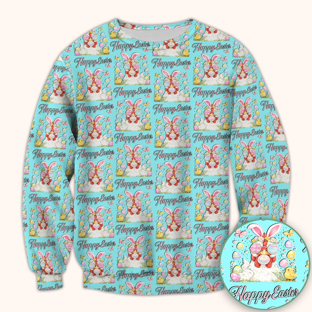 Bunny Eggs Nurse Scrub Top - Easter Gift