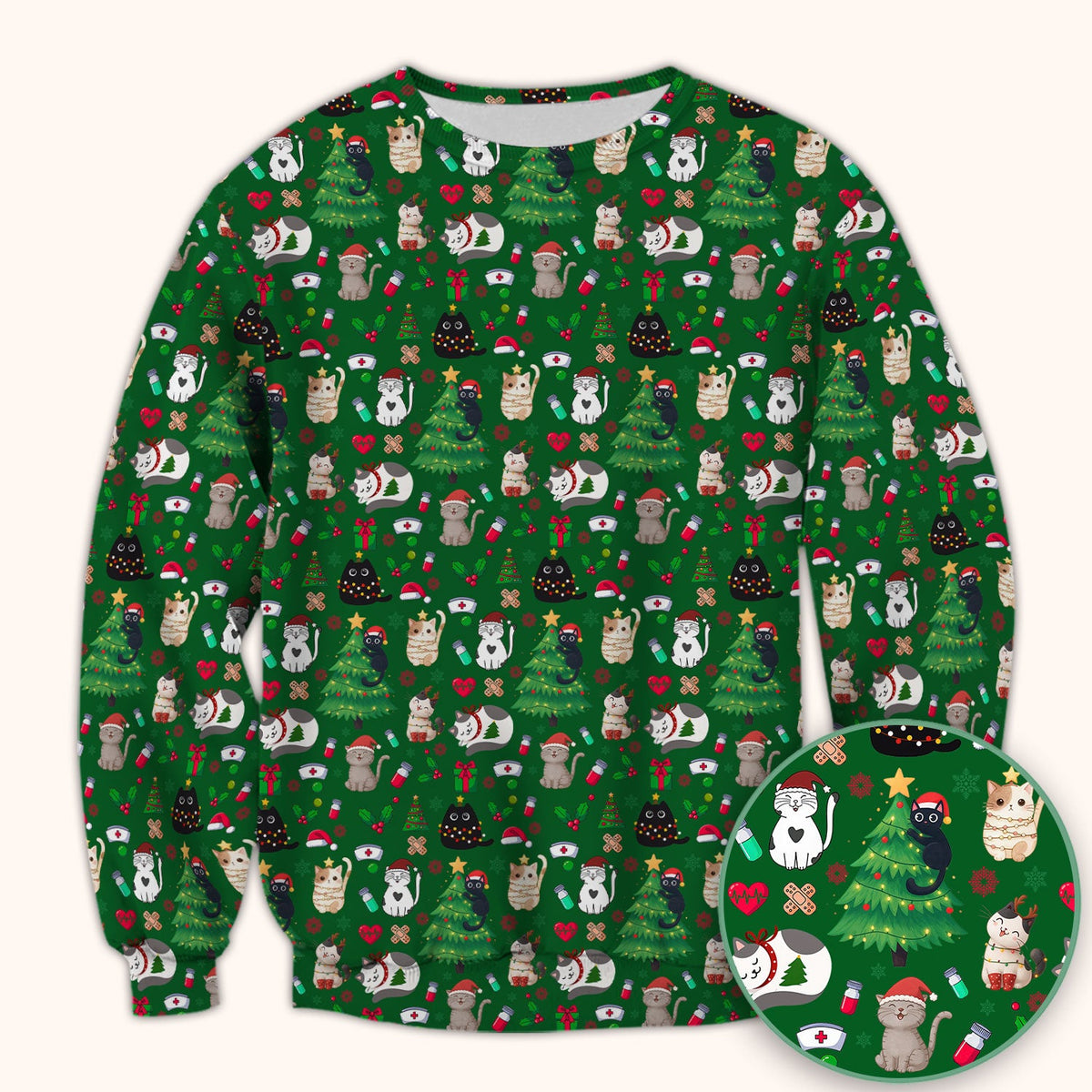 Christmas Pet Nurse Scrub Top