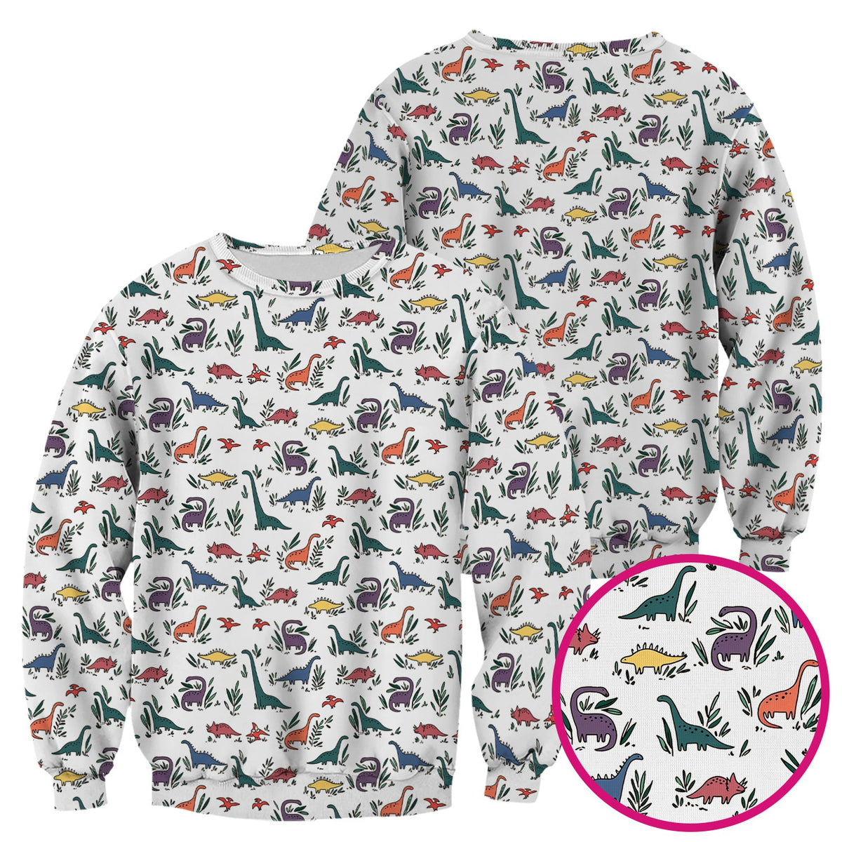 Dinosaur Leafy Garden Nurse Scrub Top