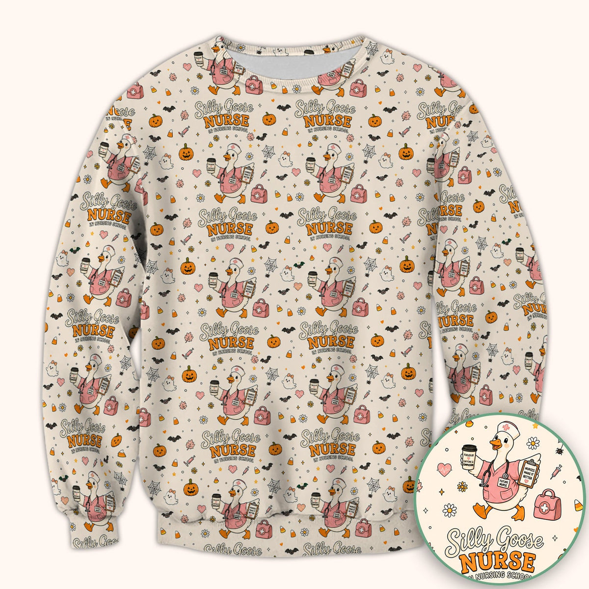 Silly Goose Nurse Scrub Top - Halloween Gift