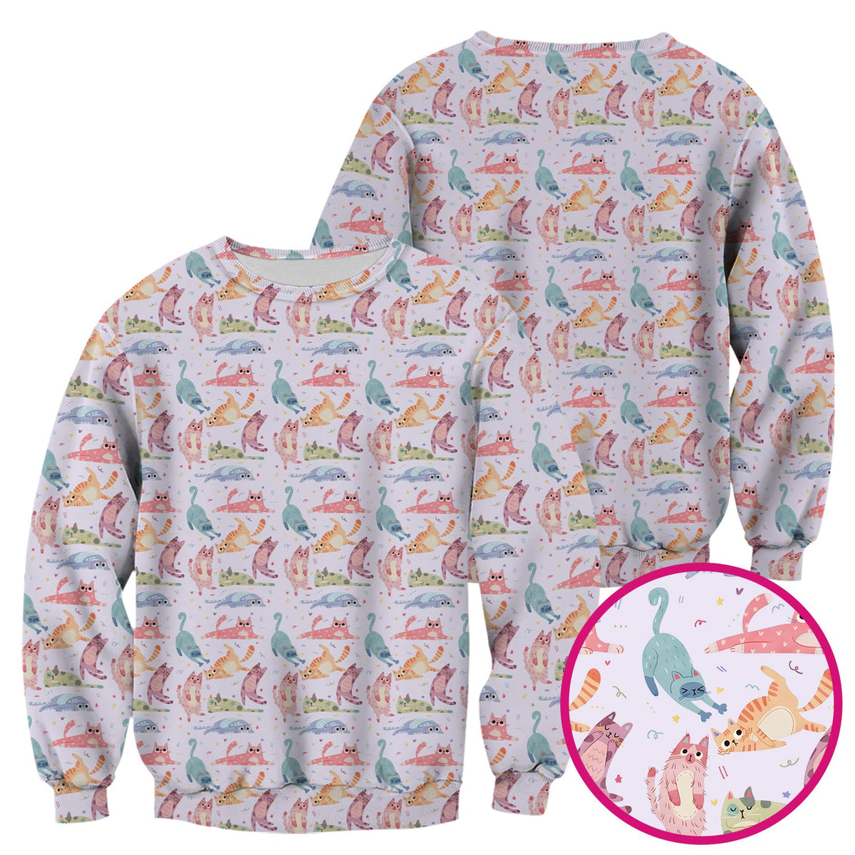 Pastel Cat Nurse Scrub Top