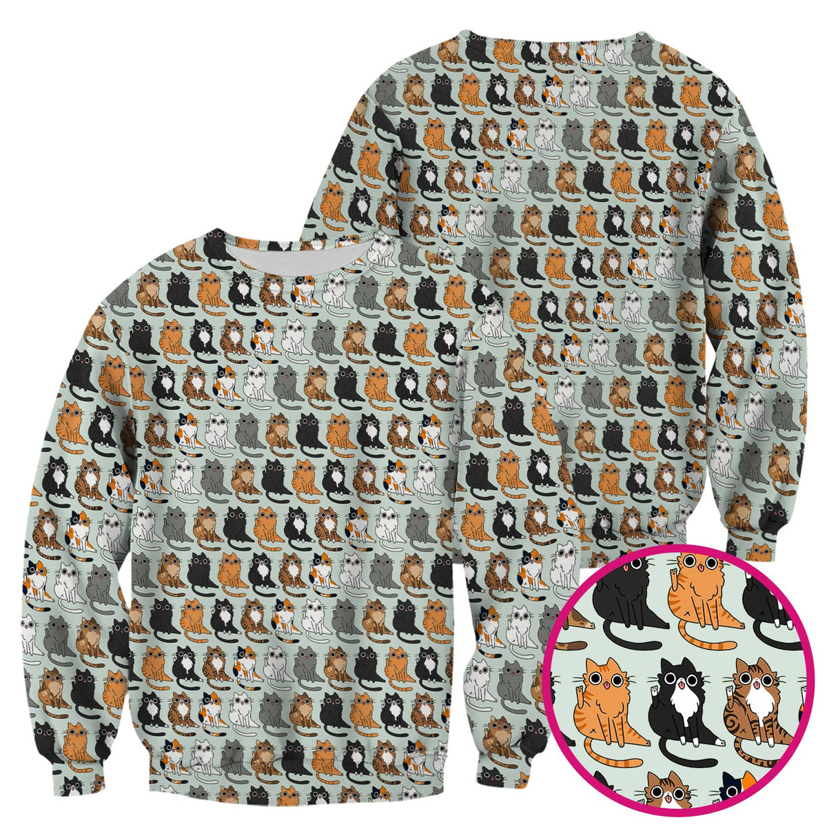 Cat Pattern Nurse Scrub Top