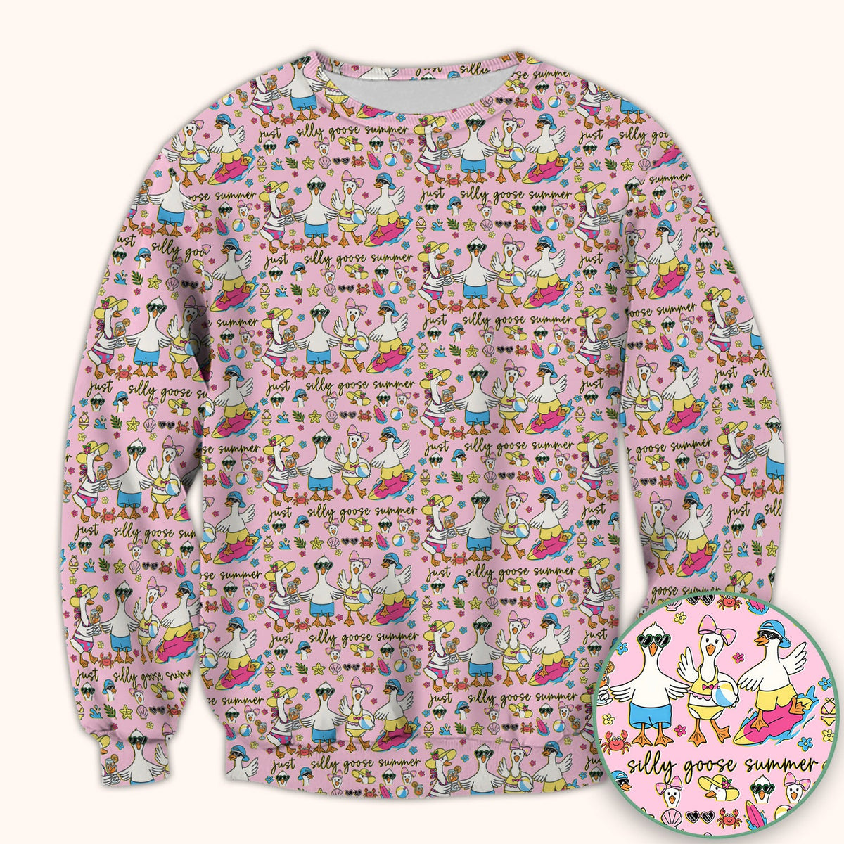 Silly Goose Summer Nurse Scrub Top