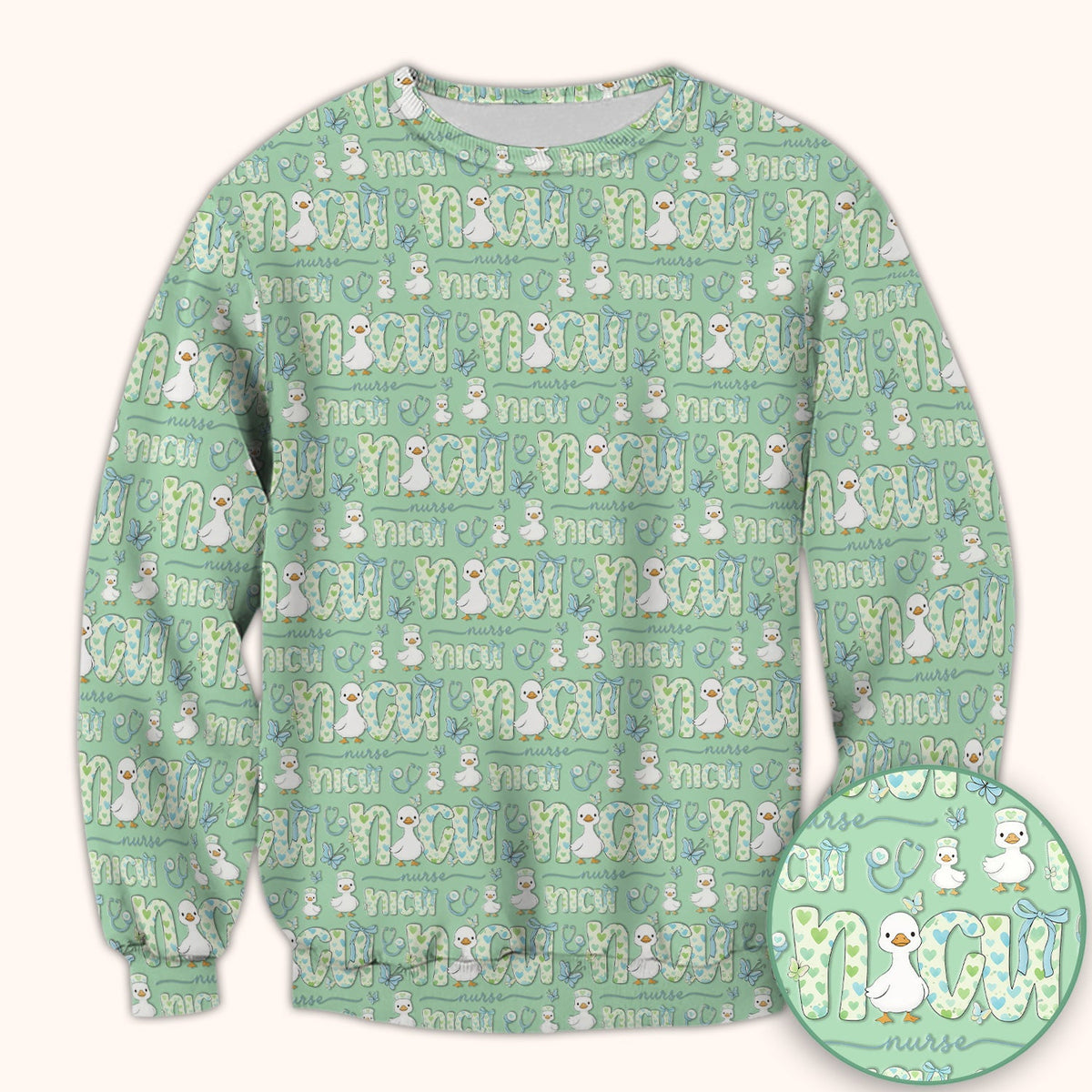 NICU Nurse Duck Scrub Top