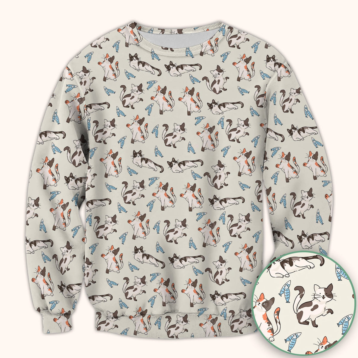 Playful Cats Fish Nurse Scrub Top