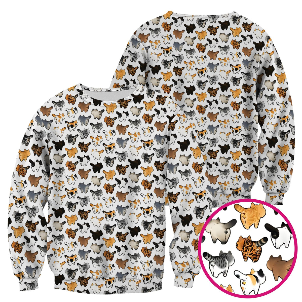 Cat Butt Nurse Scrub Top