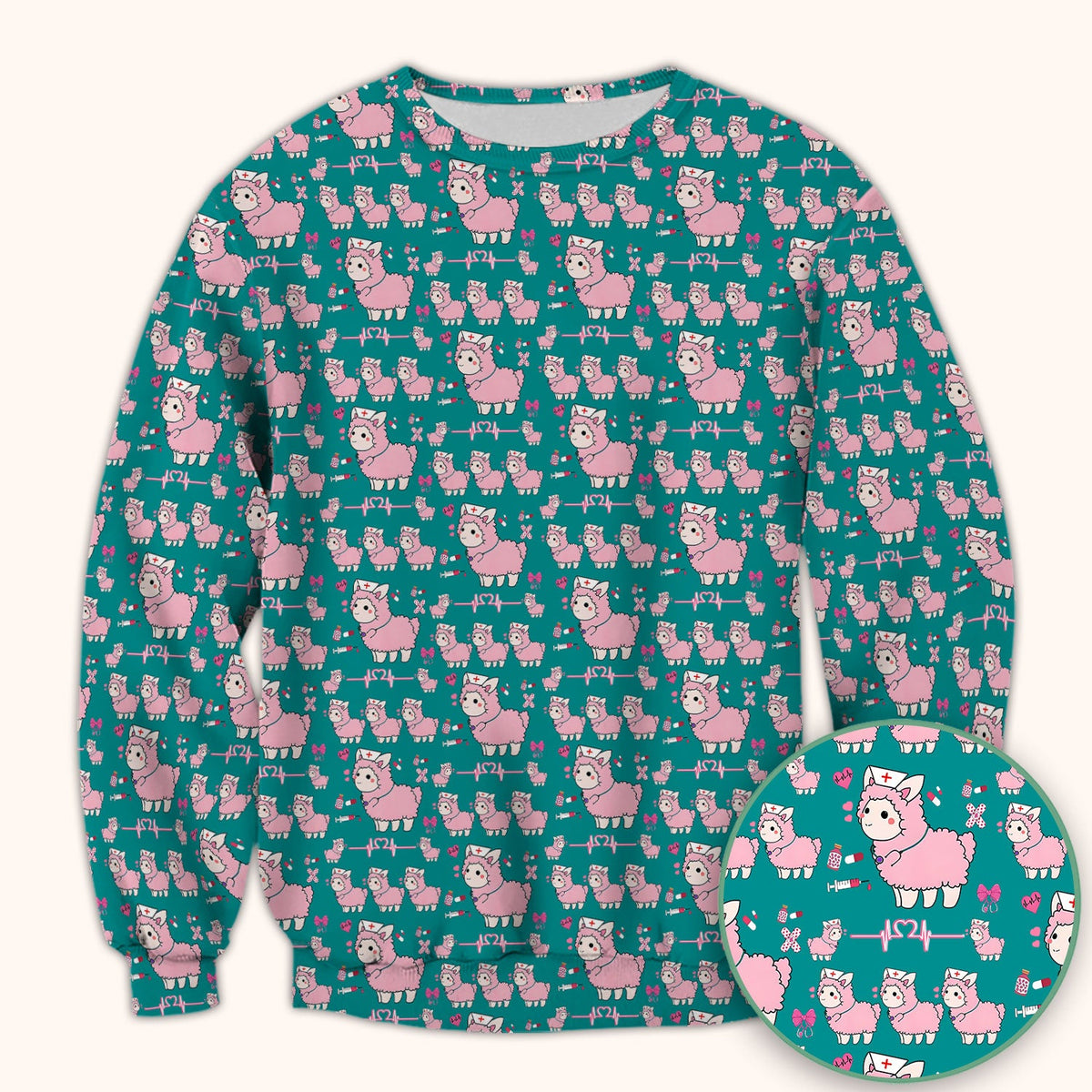 Llama Ain't Got Time For Your Drama Nurse Scrub Top