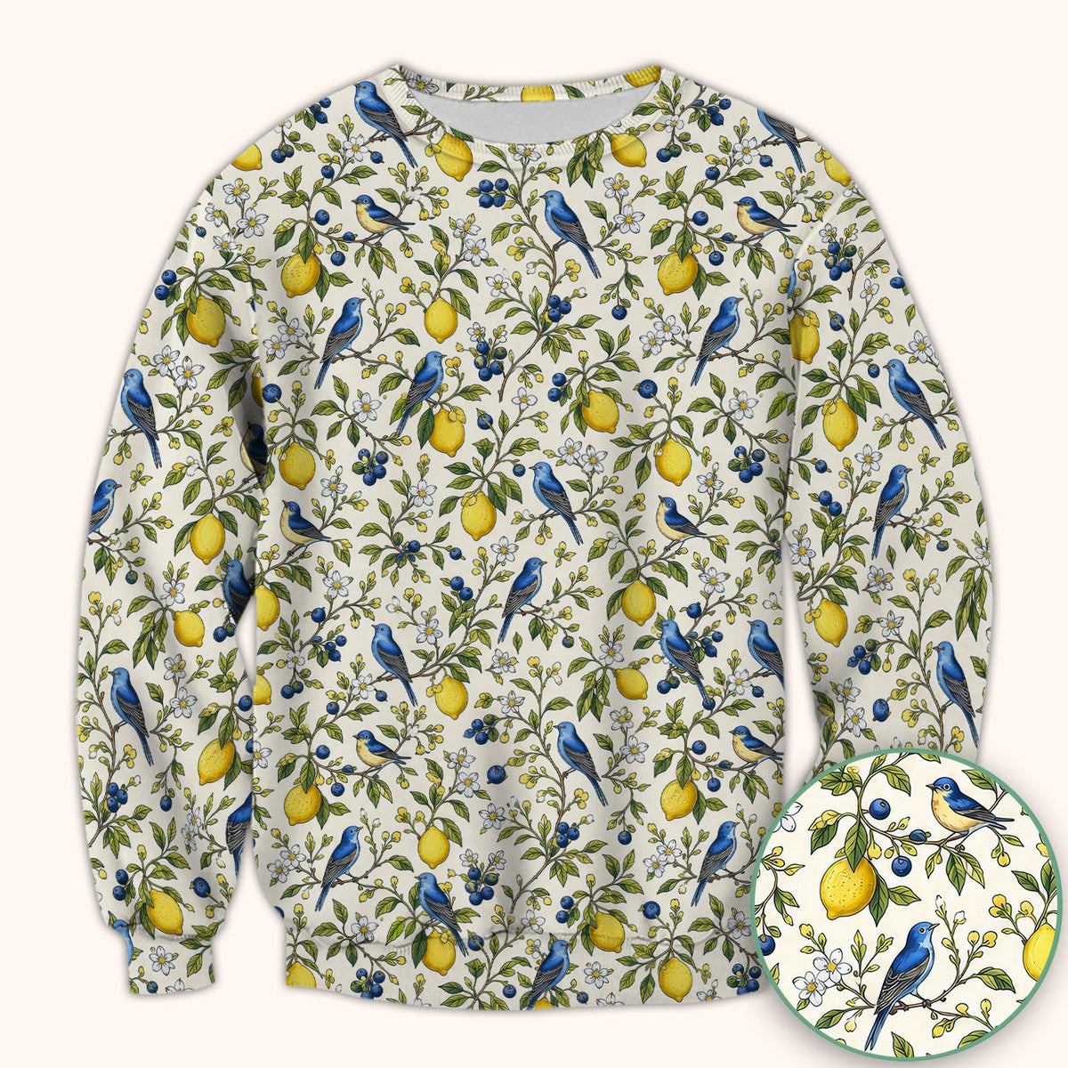 Bluebird Lemon Blossom Nurse Scrub Top