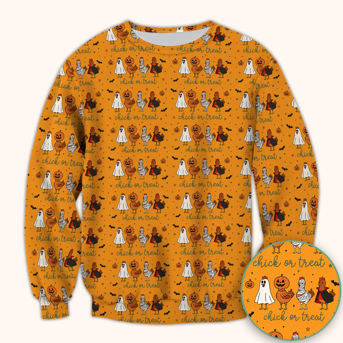 Chick Or Treat Nurse Scrub Top - Halloween Gift