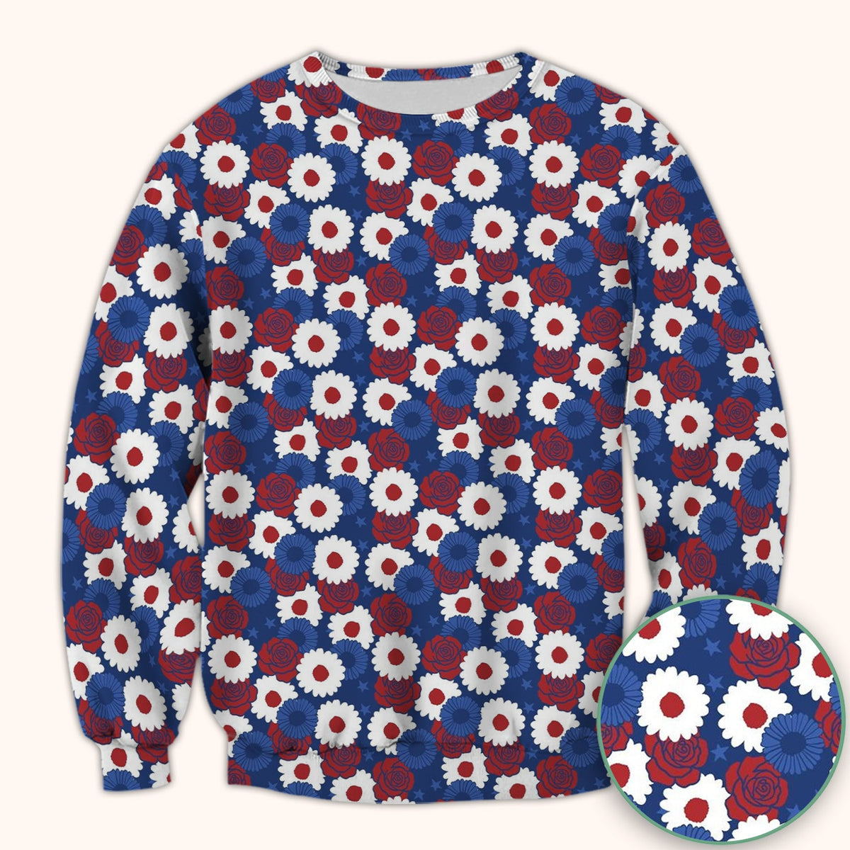 Daisy Rose Floral Nurse Scrub Top