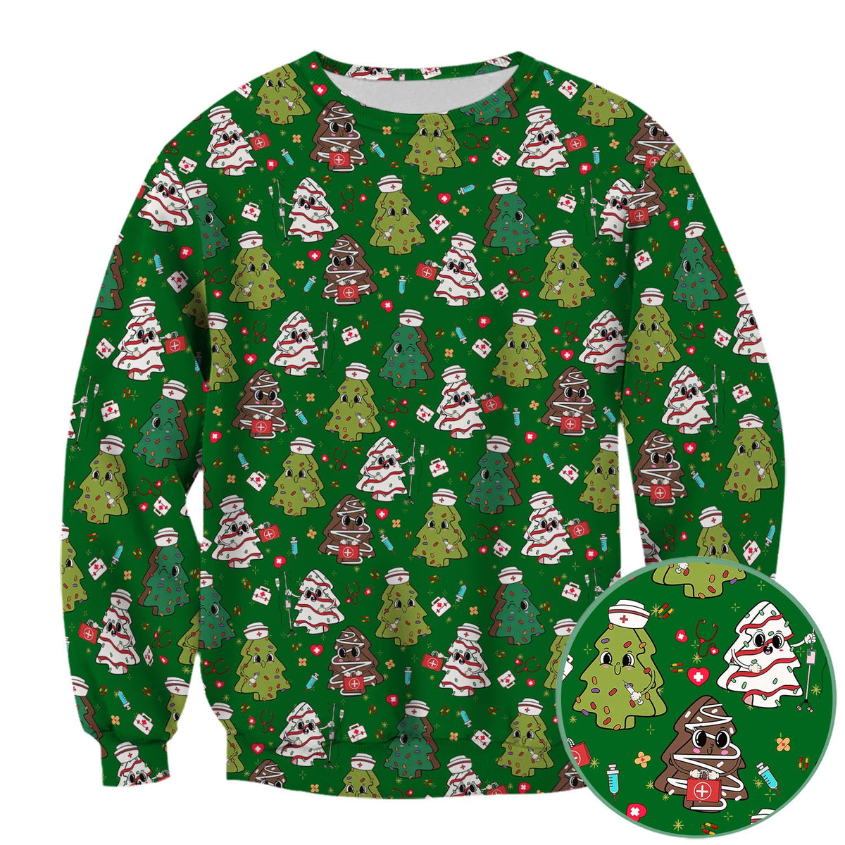 Christmas Tree Nurse Scrub Top