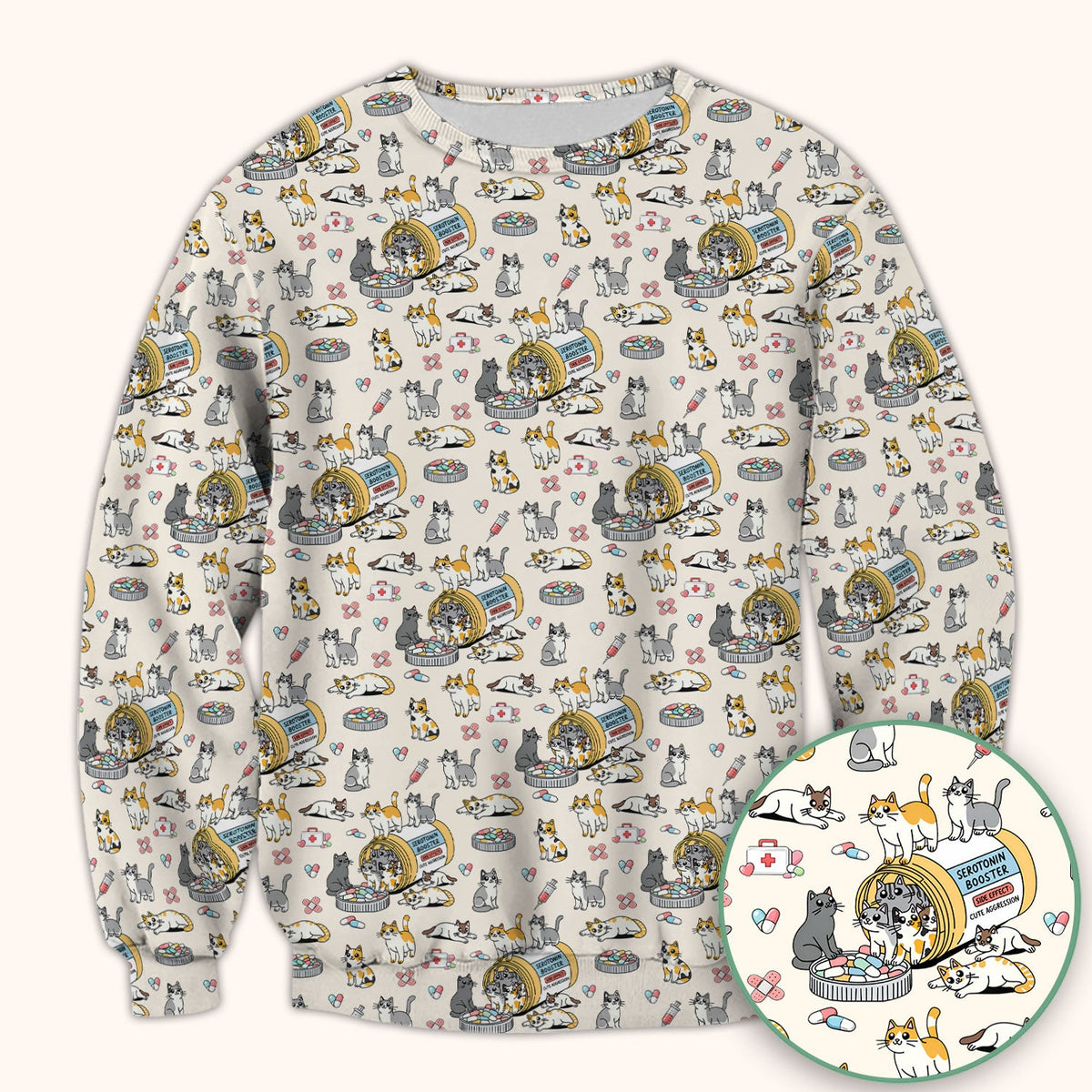 Cat Serotonin Booster Nurse Scrub Top