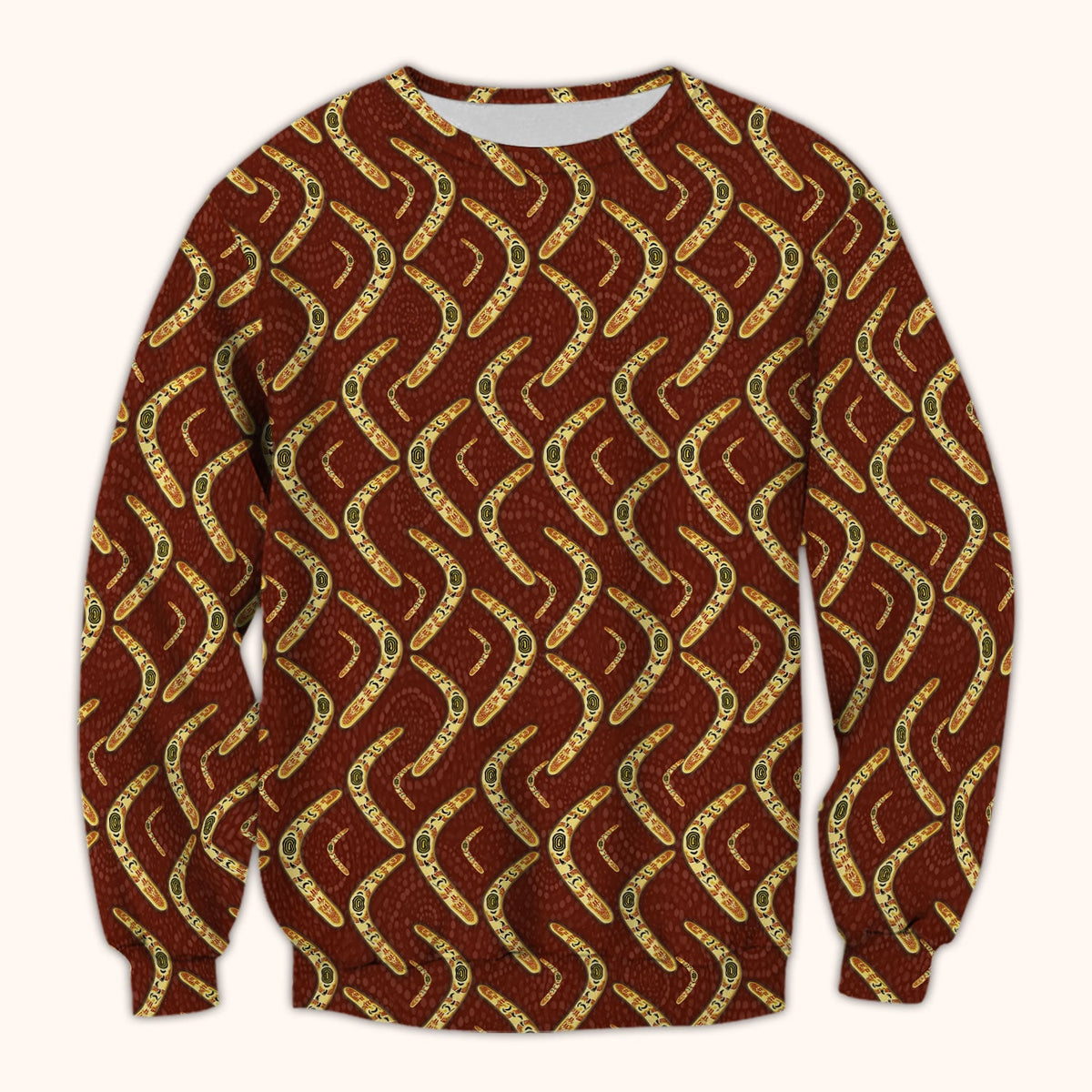Aboriginal Boomerang Nurse Scrub Top