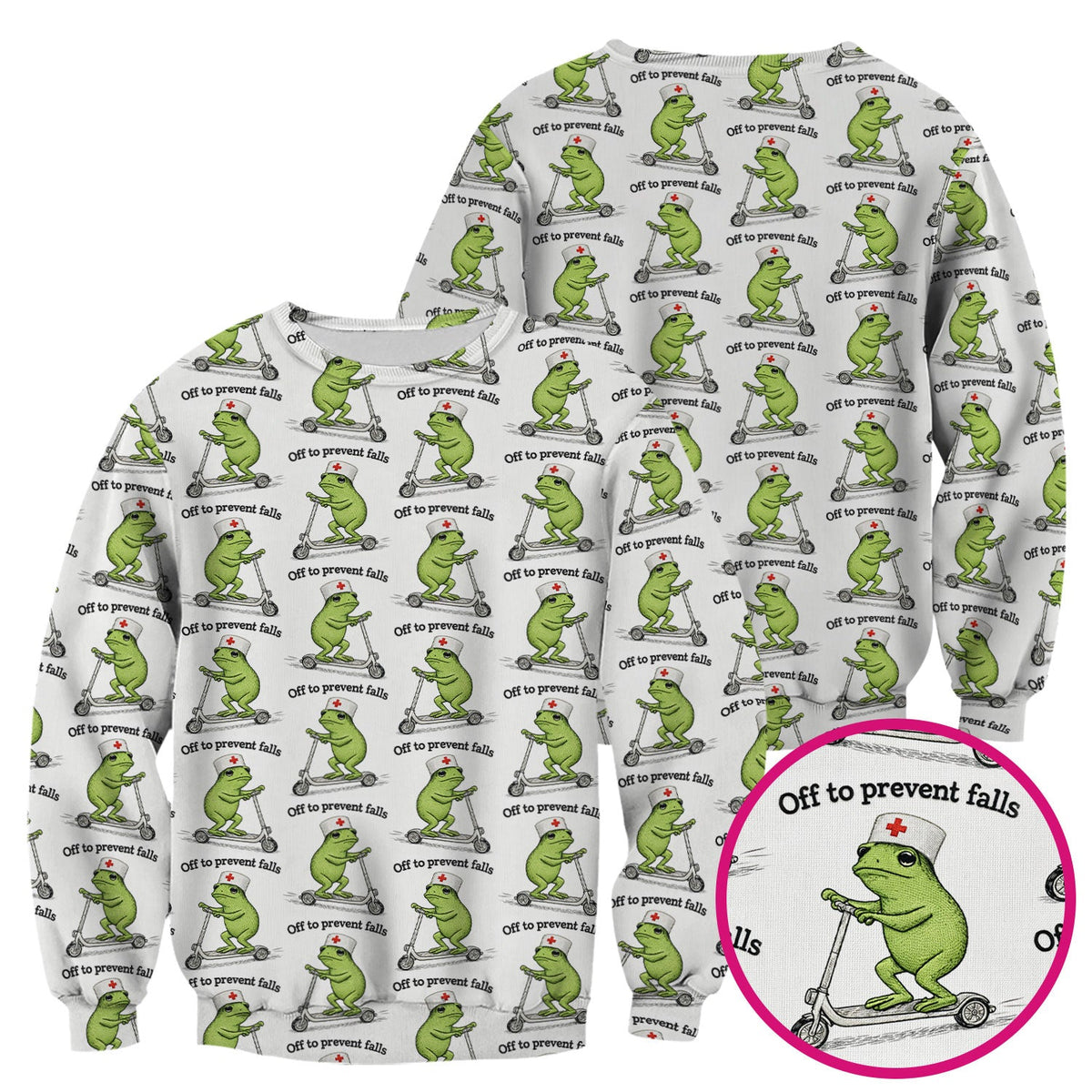 Funny Nurse Scrub Top, Off To Prevent Falls Nursing Shirt, Breathable Fabrics Nursing Uniform