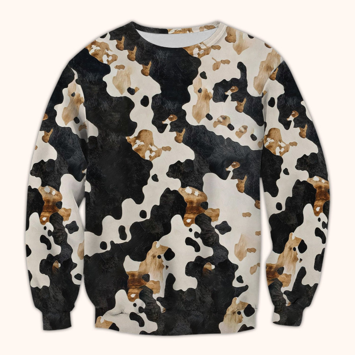 Classic Cow Print Nurse Scrub Top