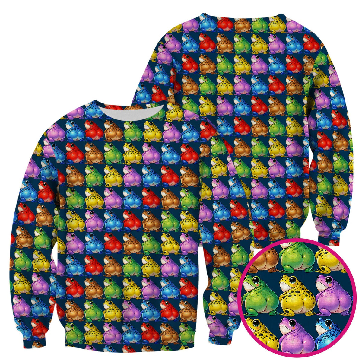 Colorful Frogs Nurse Scrub Top