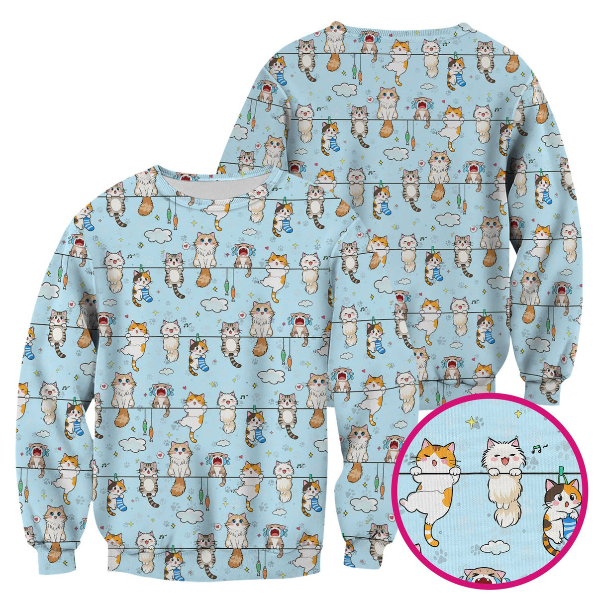 Cats With Cute Expressions Nurse Scrub Top