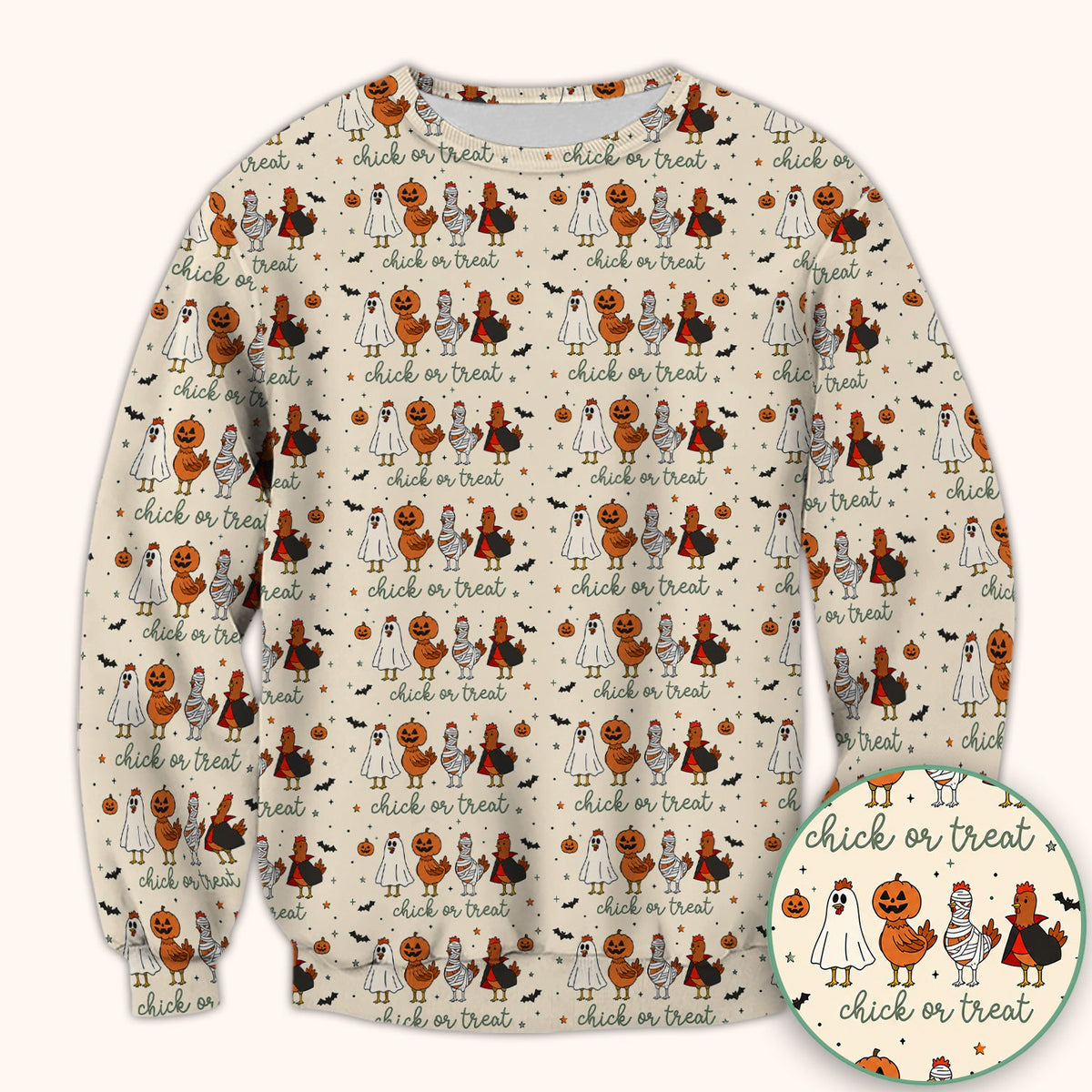 Chick Or Treat Nurse Scrub Top - Halloween Gift