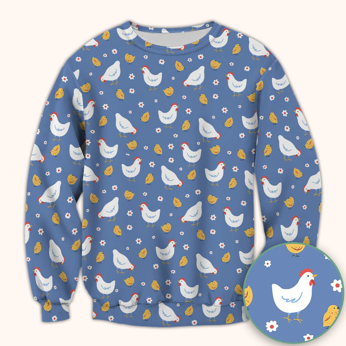 Chicken And Cute Chicks Nurse Scrub Top