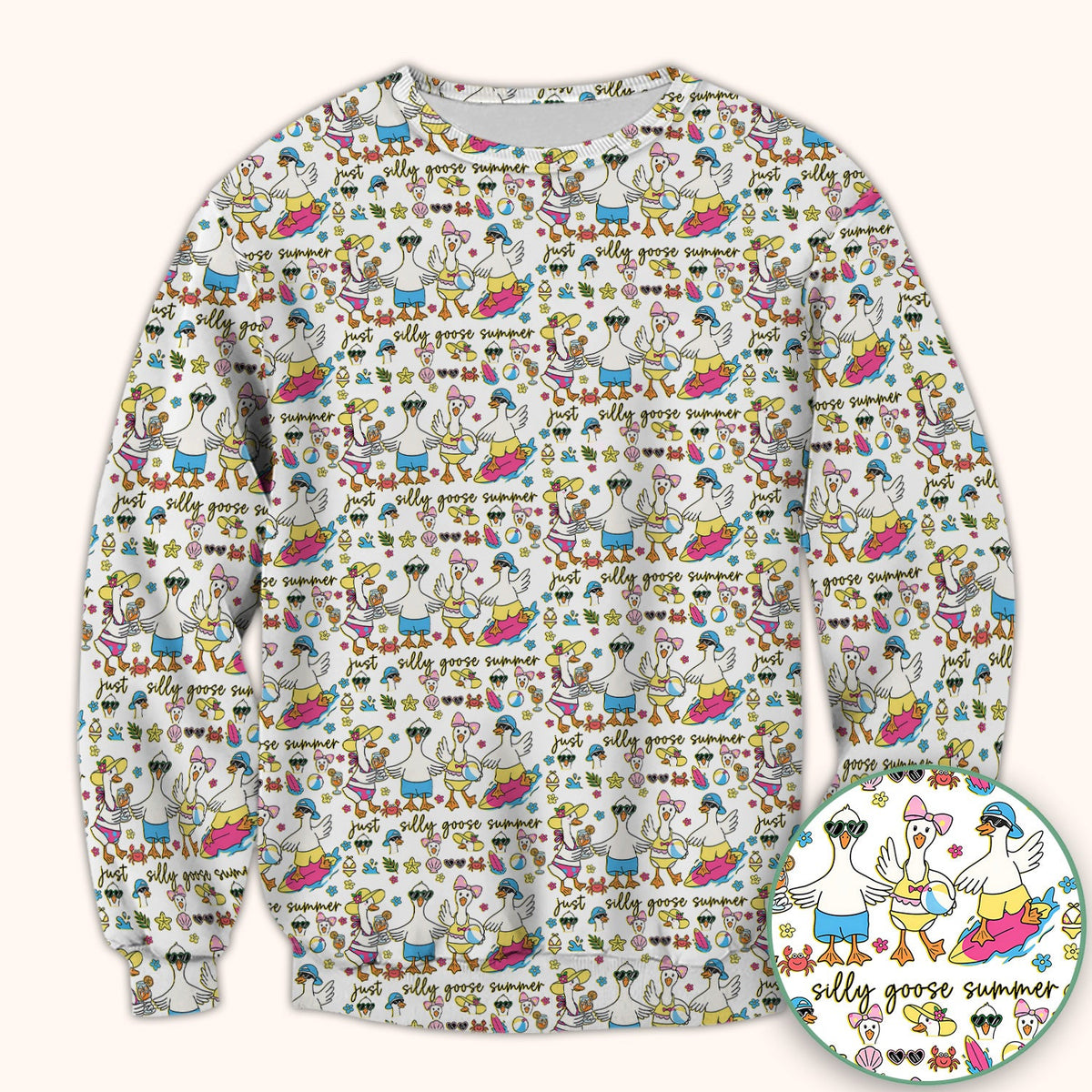 Silly Goose Summer Nurse Scrub Top