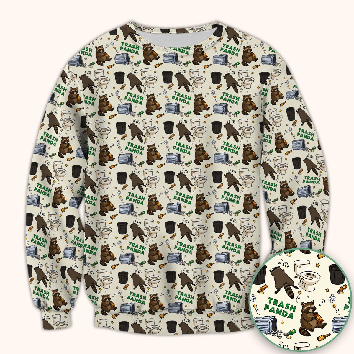 Trash Panda Raccoon Nurse Scrub Top