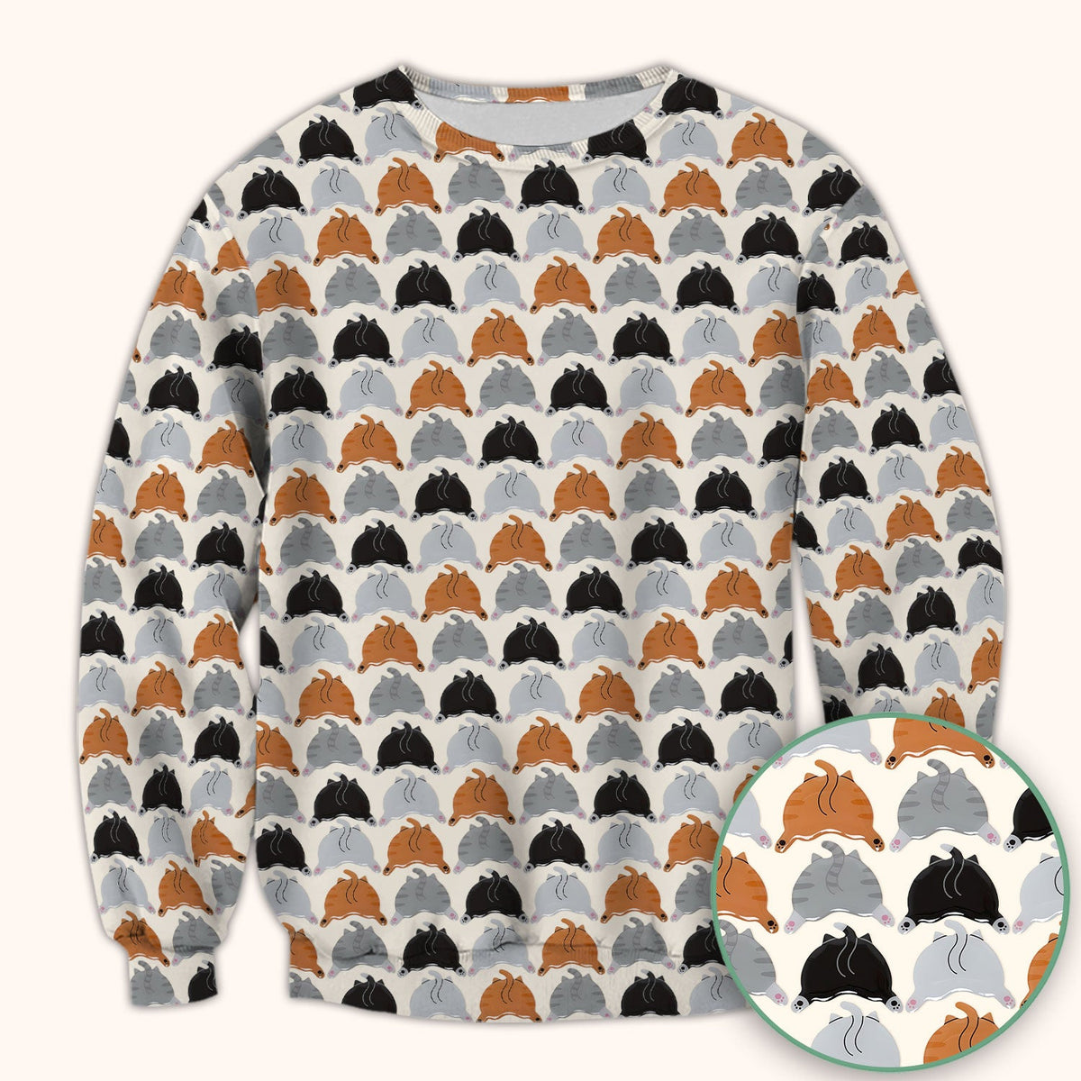 Multicolor Cat Nurse Scrub Top