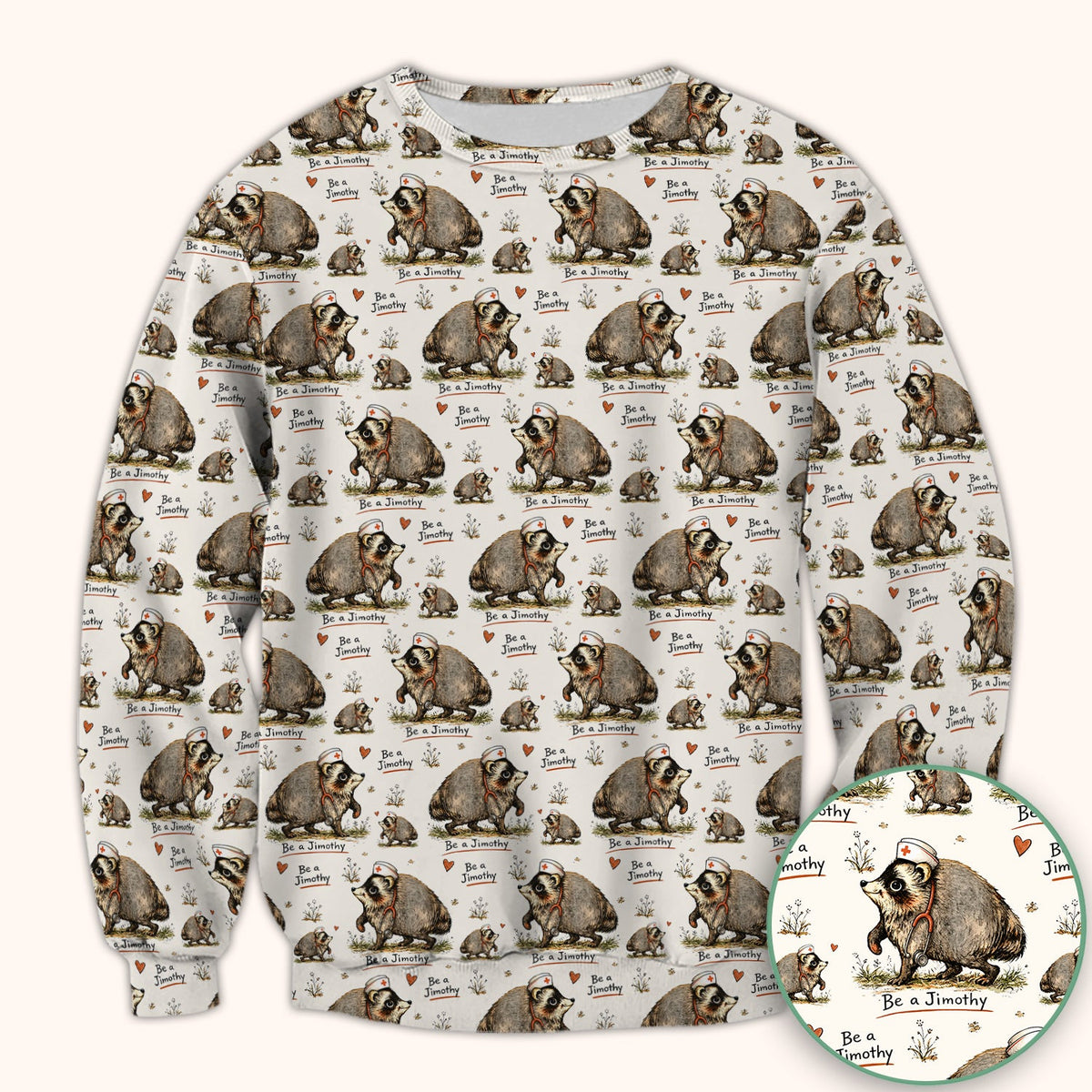 Funny Be A Jimothy Opossum Nurse Scrub Top