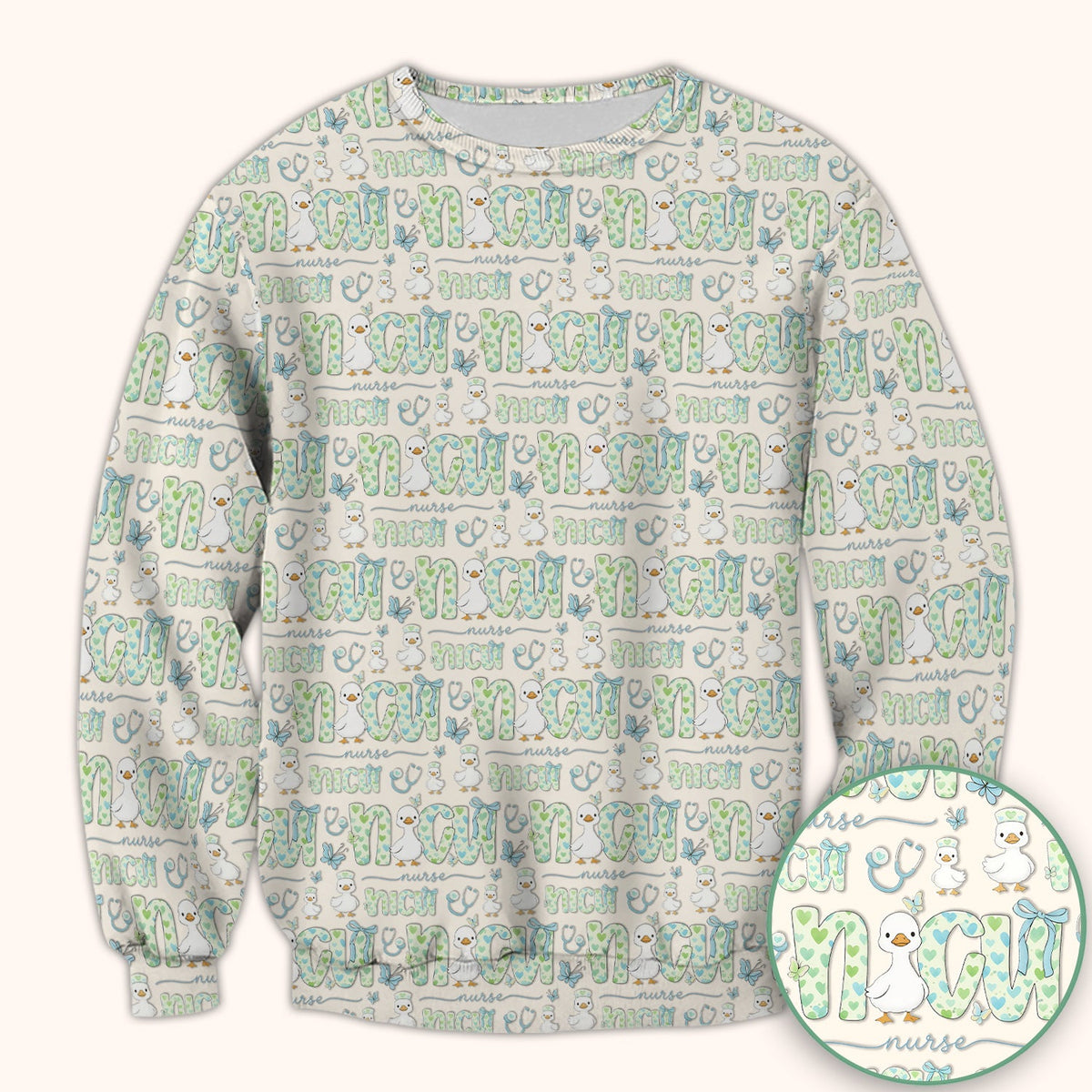 NICU Nurse Duck Scrub Top
