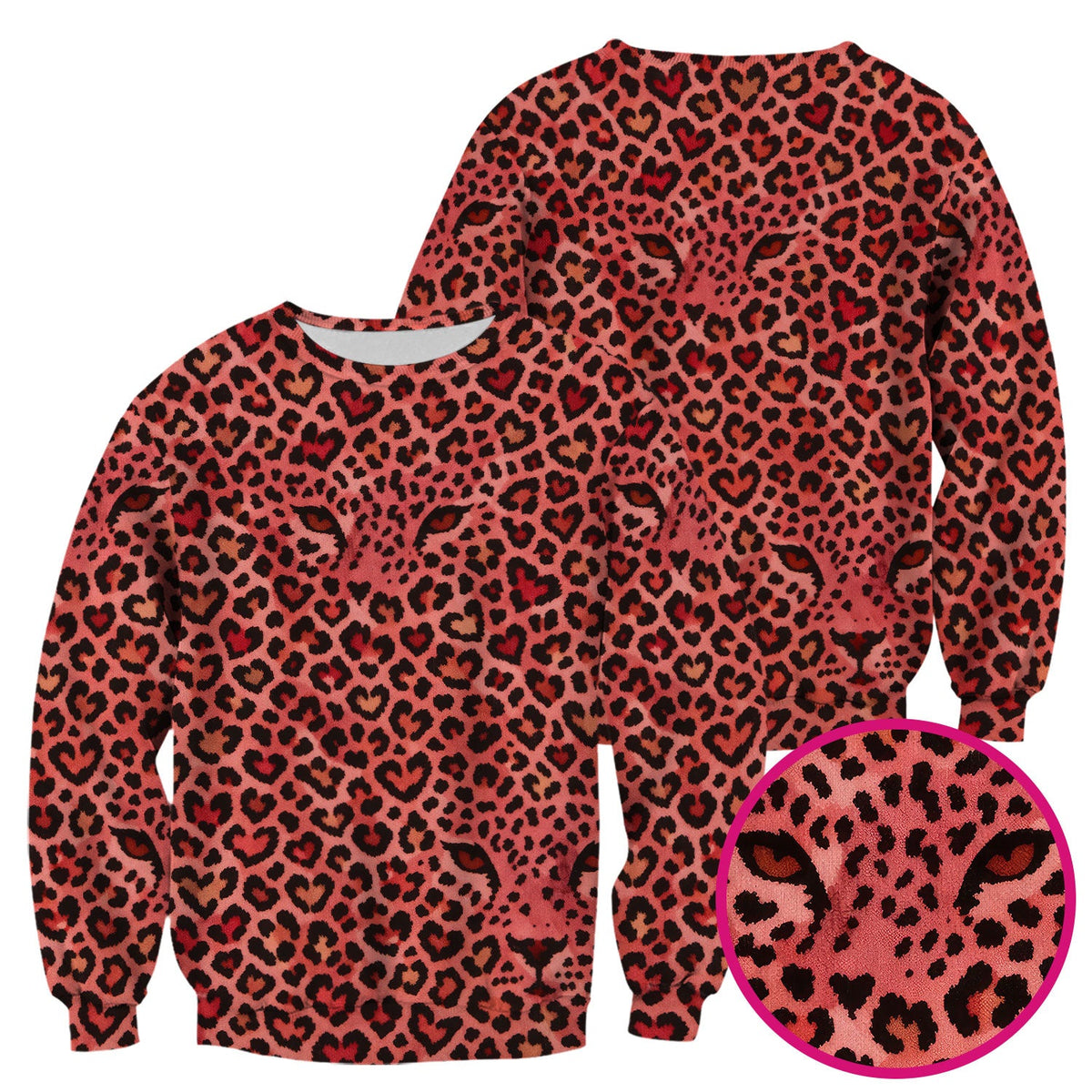 Leopard Pink Nurse Scrub Top - Valentines Day Gift