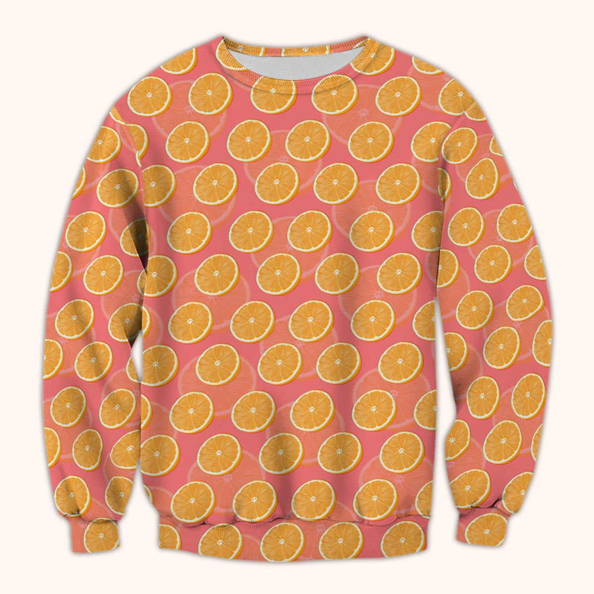 Fresh Orange Slice Nurse Scrub Top