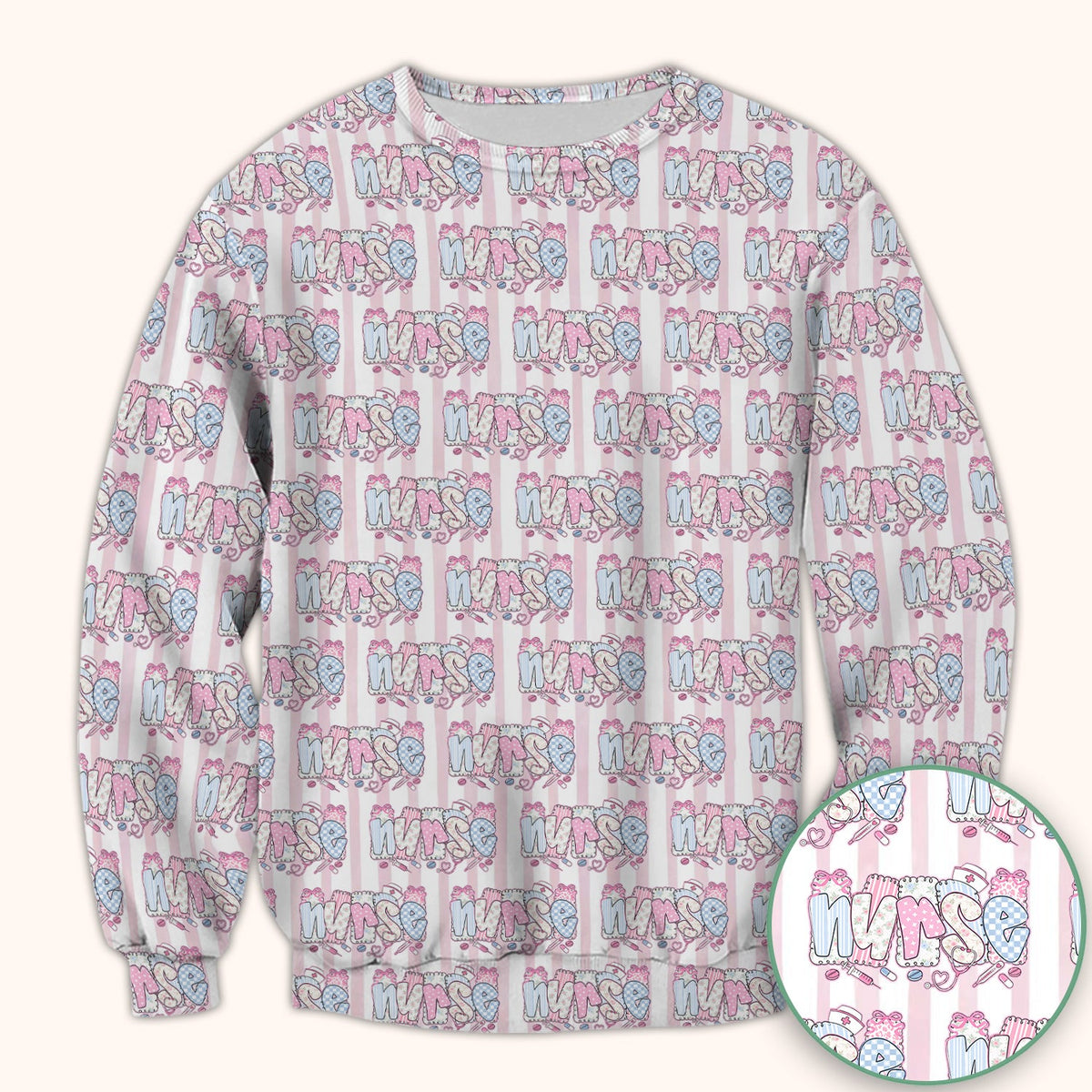 Pastel Nurse Scrub Top
