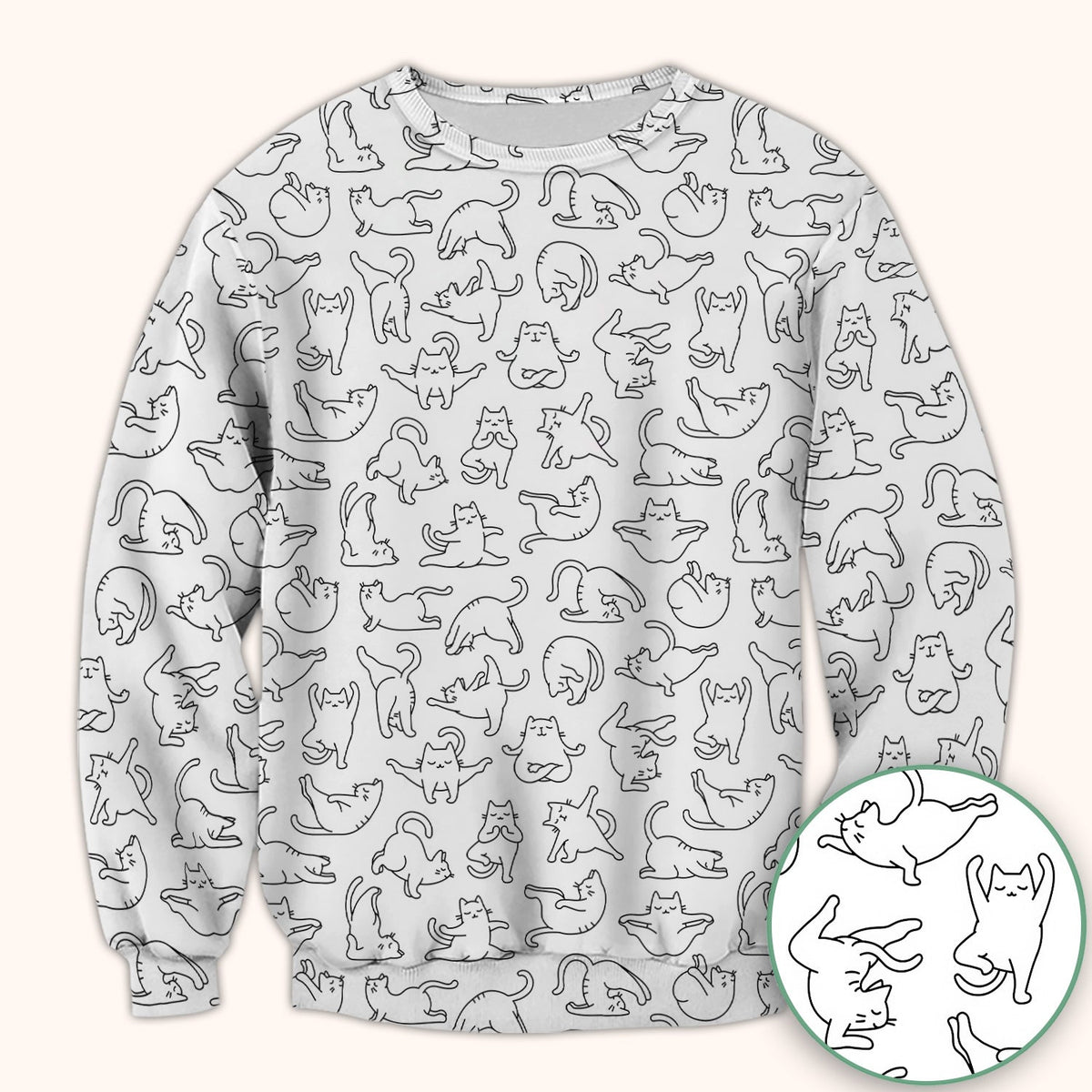 Cat Outline Playing Gothic Nurse Scrub Top
