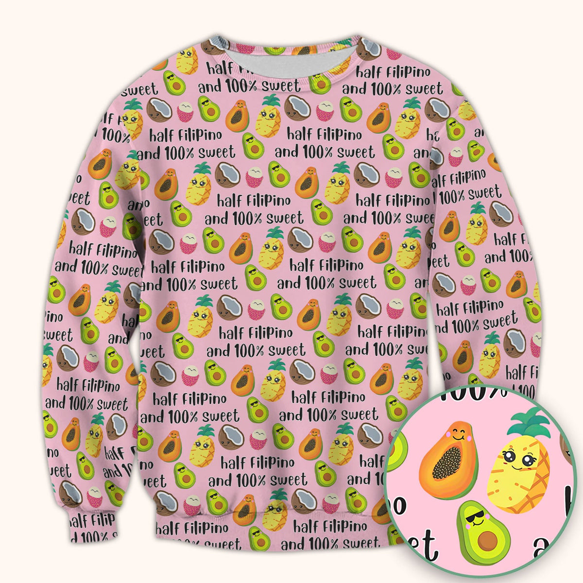 Avocado Fruit Filipino Quote Nurse Scrub Top