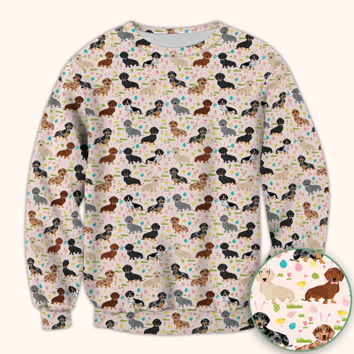 Dachshund Dog Nurse Scrub Top - Easter Gift