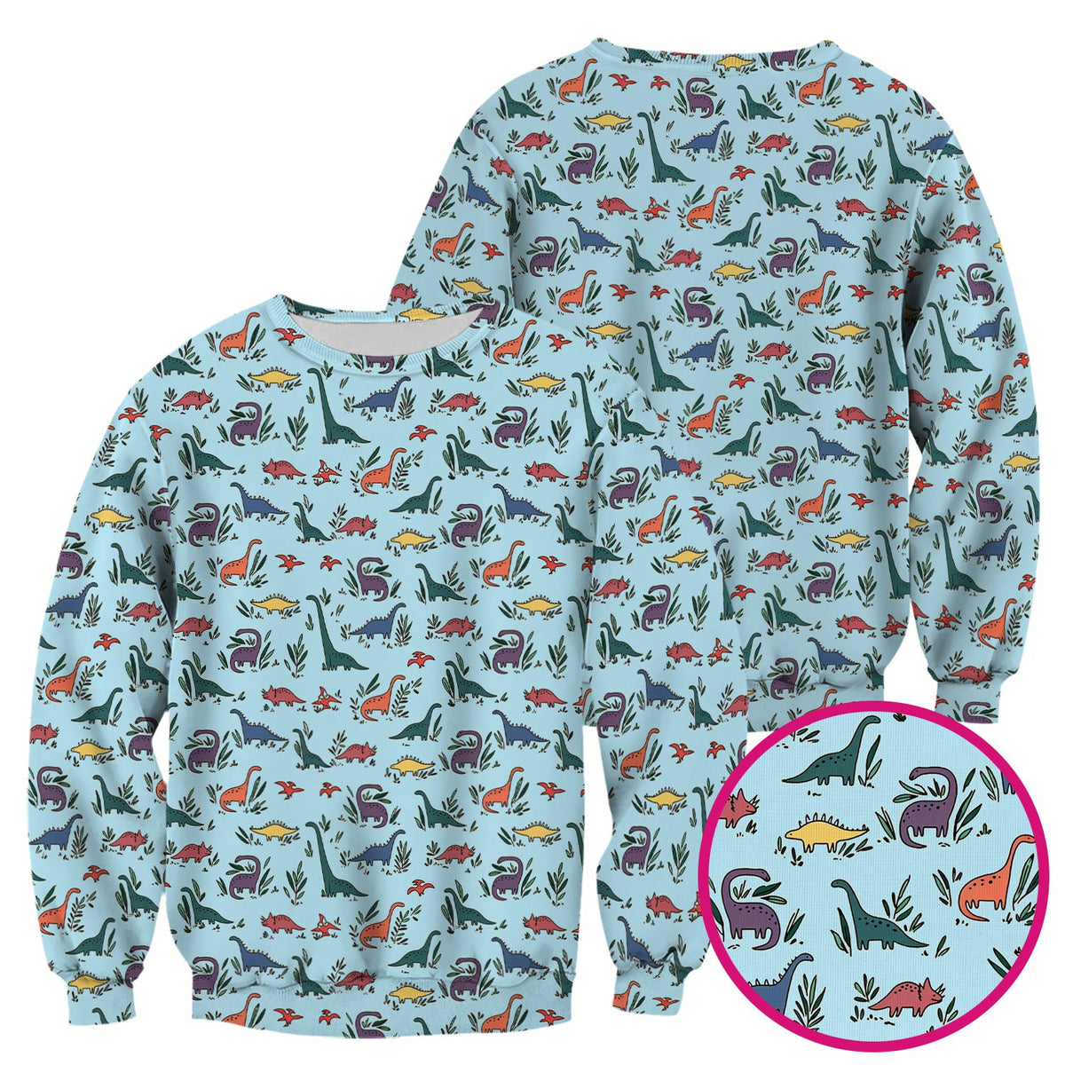 Dinosaur Leafy Garden Nurse Scrub Top