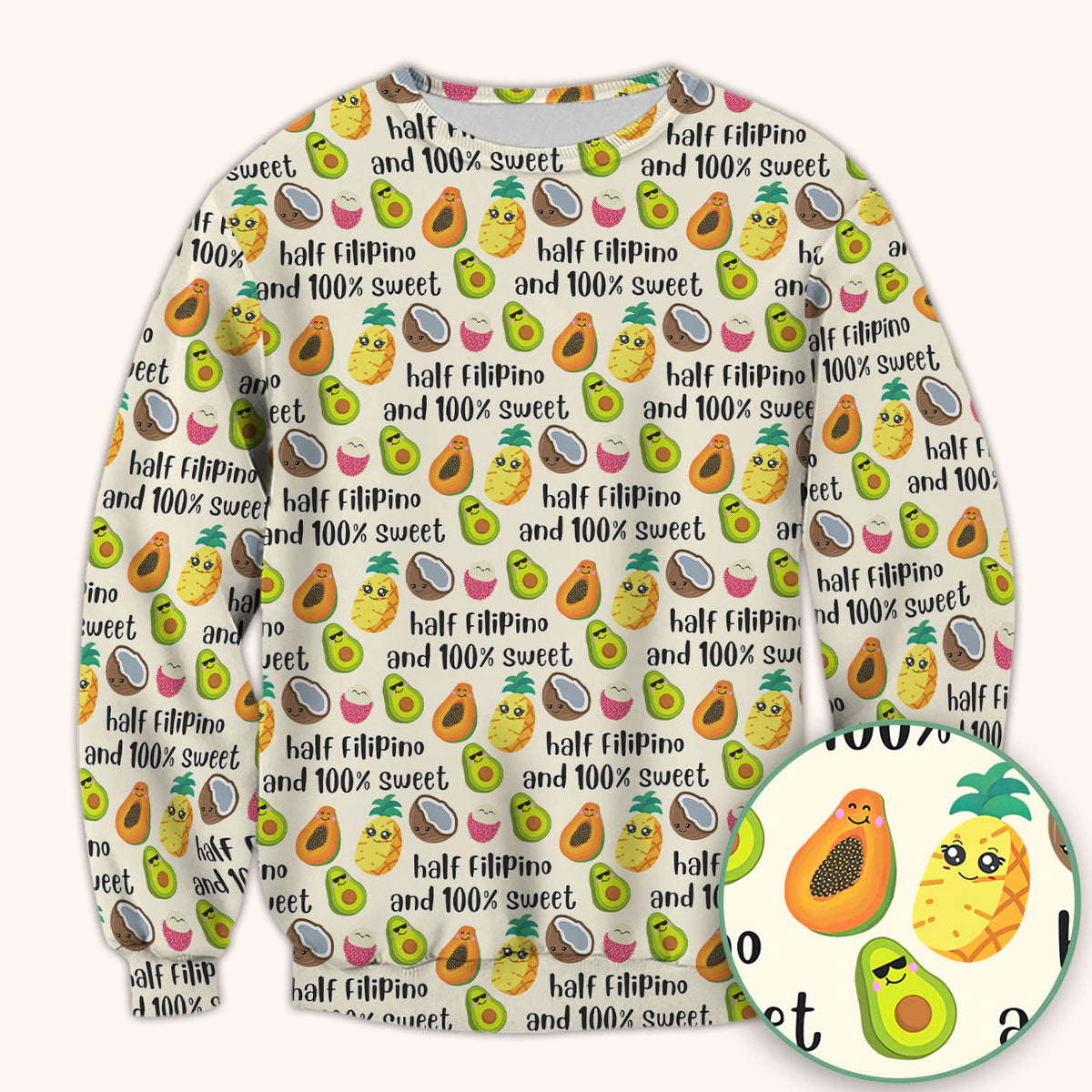 Avocado Fruit Filipino Quote Nurse Scrub Top