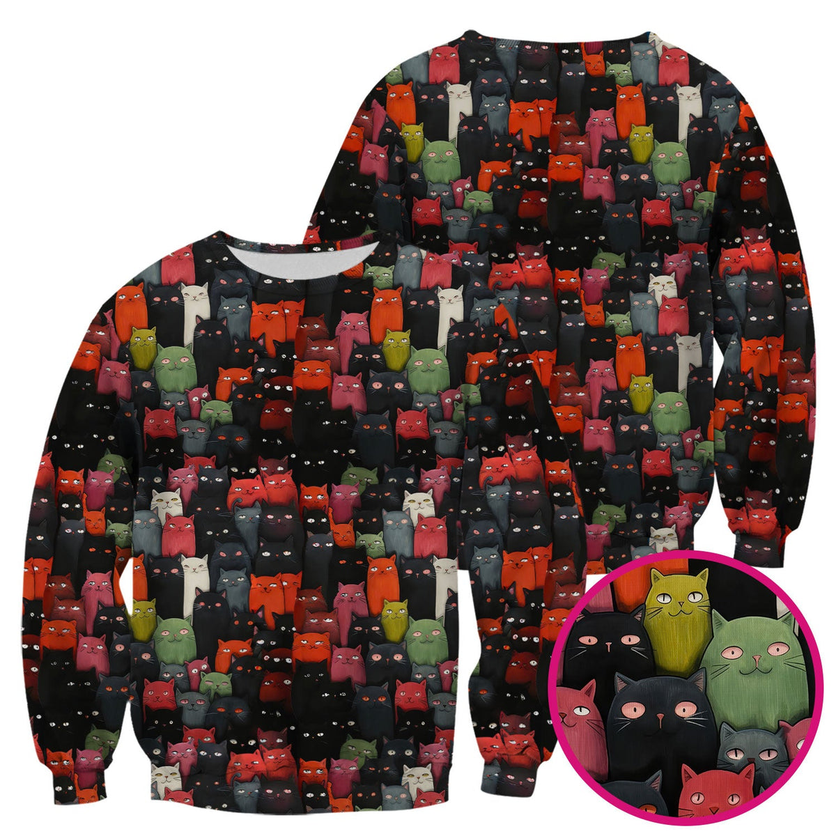 Artistic Cat Nurse Scrub Top