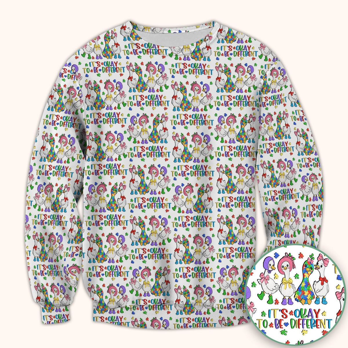 It's Okay To Be Different Duck Nurse Scrub Top