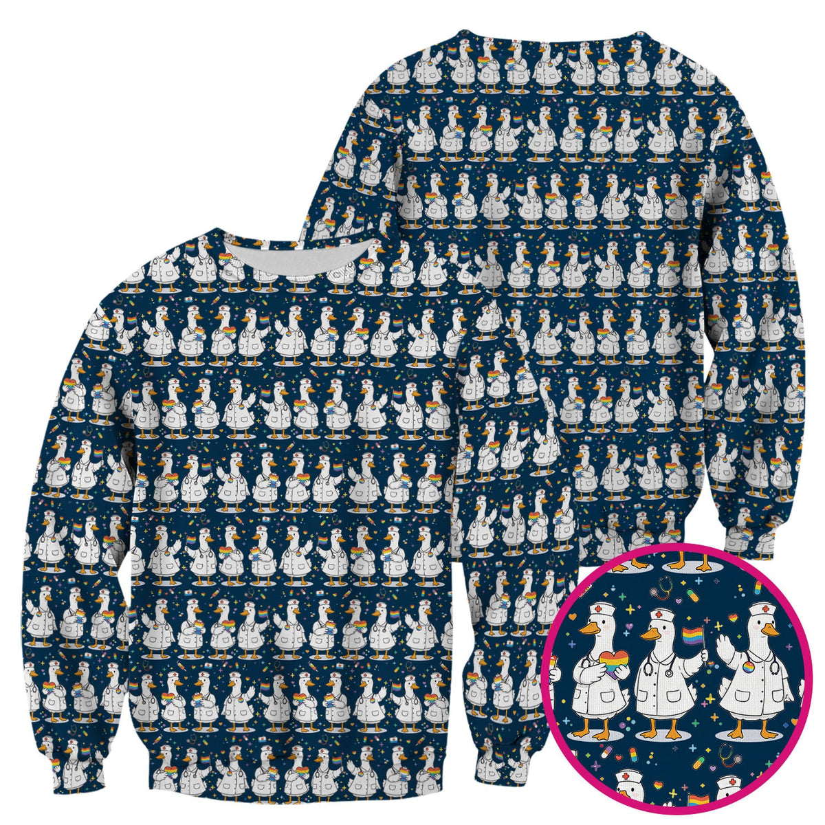 Duck Pride Nurse Scrub Top
