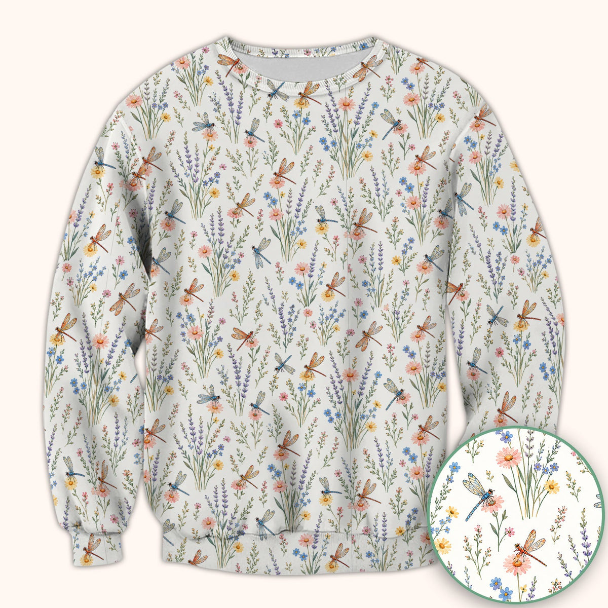 Dragonfly Wildflower Meadow Nurse Scrub Top
